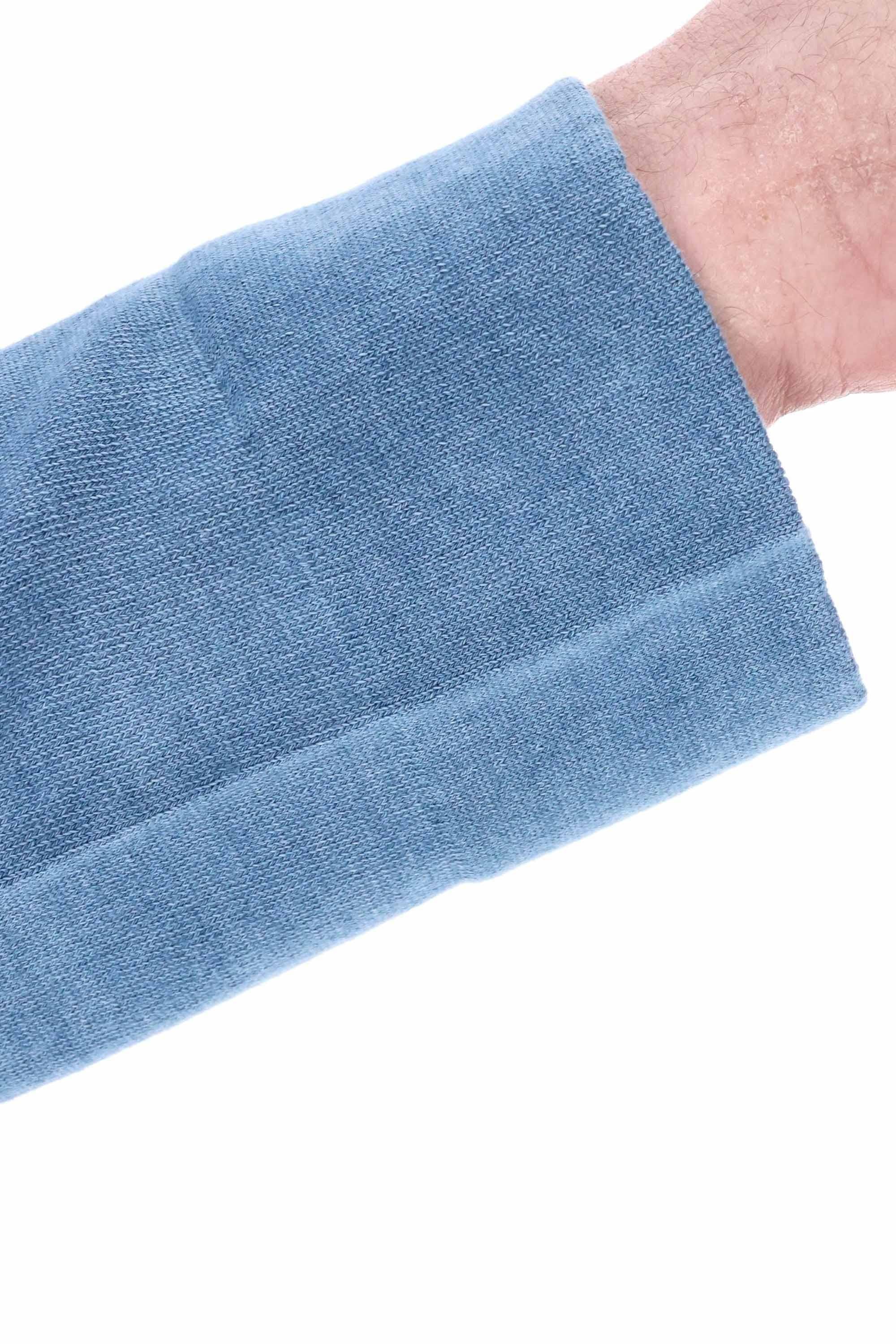 Camicia manica lunga in denim effetto brinato D0C111DB 001 Drumohr