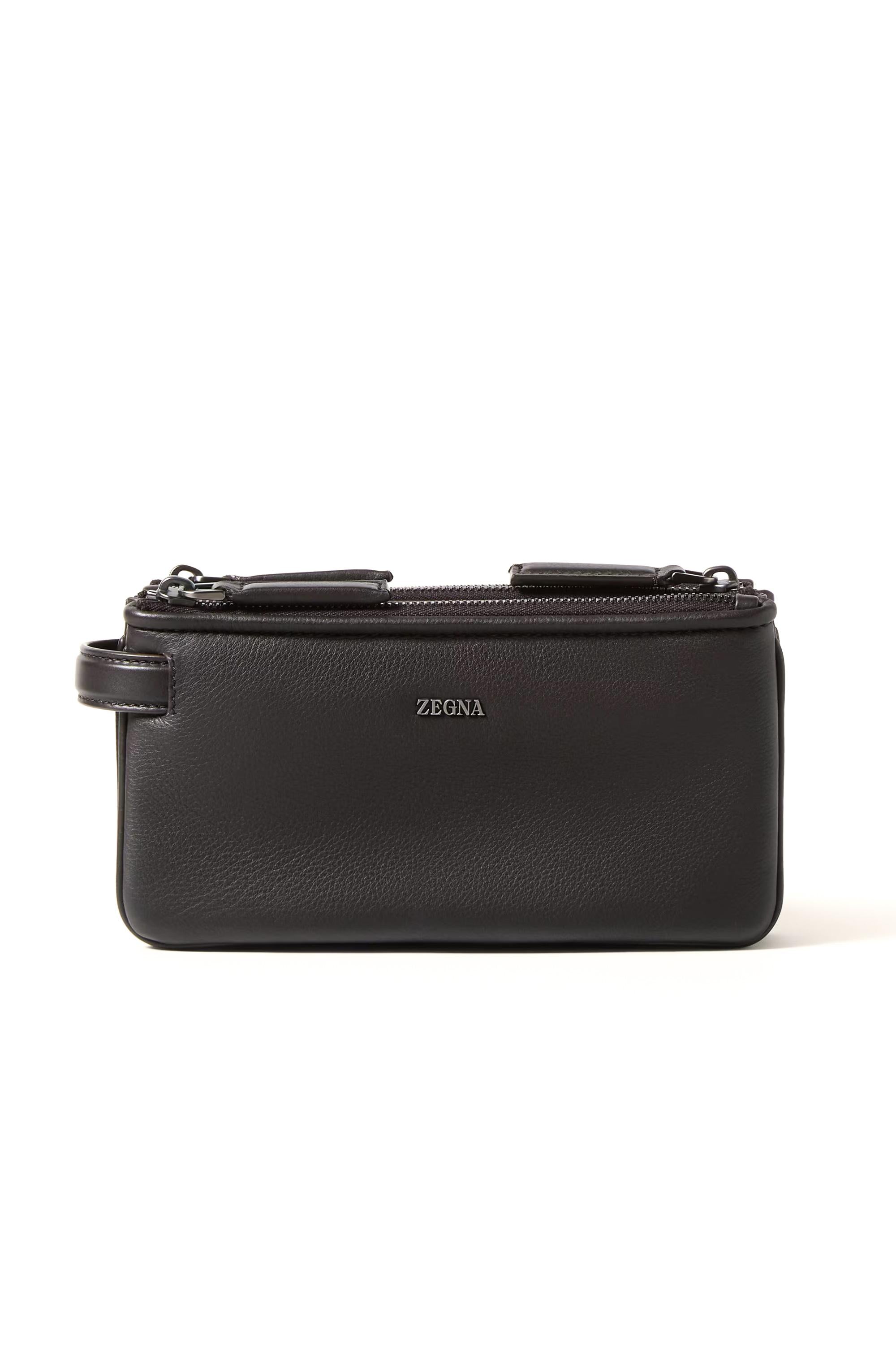 Zegna Pouch 3 zip in pelle second skin LHOTO-E2128Z/2 AMO