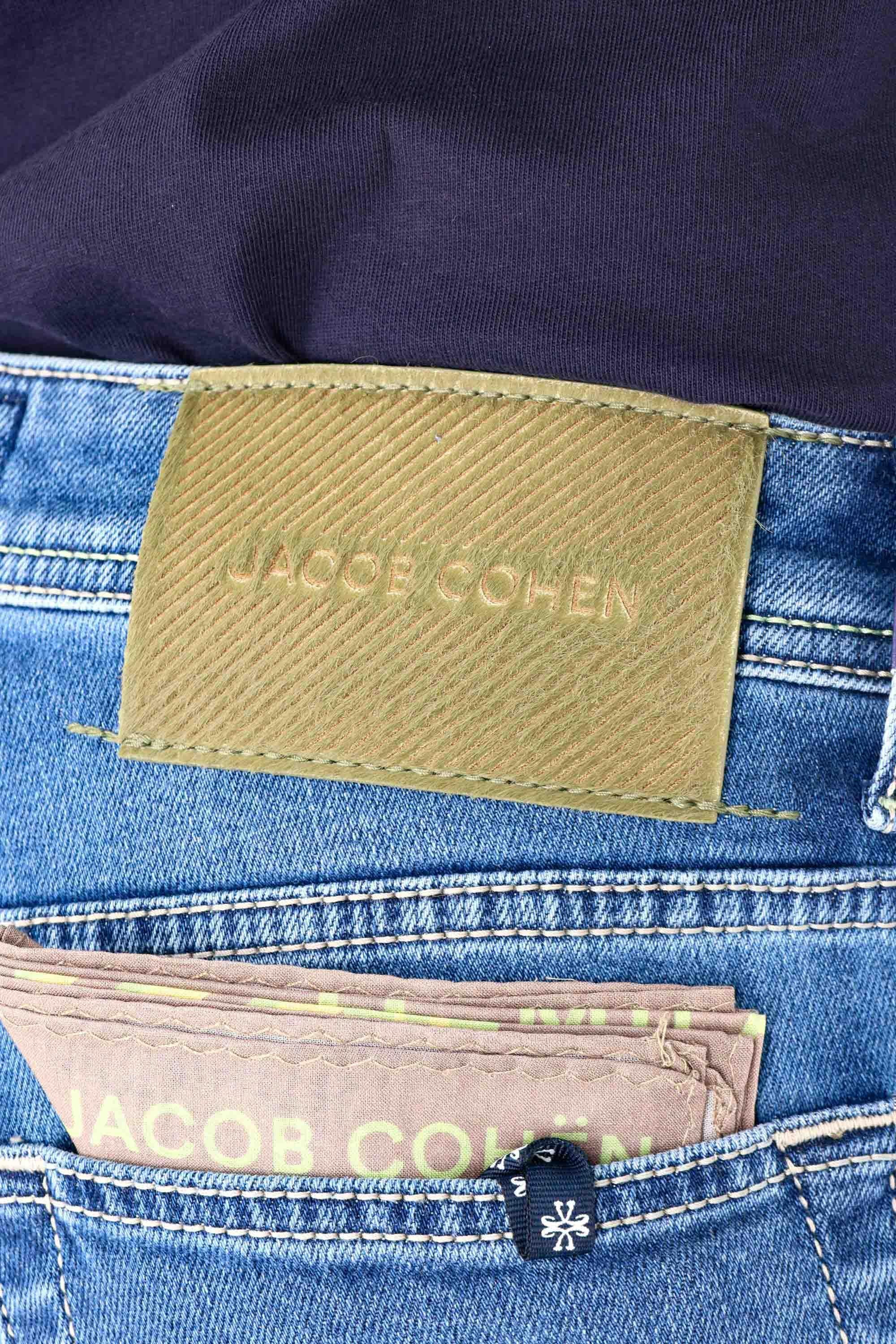 Jacob Cohen Jeans comfort etichetta verde cavallino intarsiato Nick fit QE006-040-P3621 200D