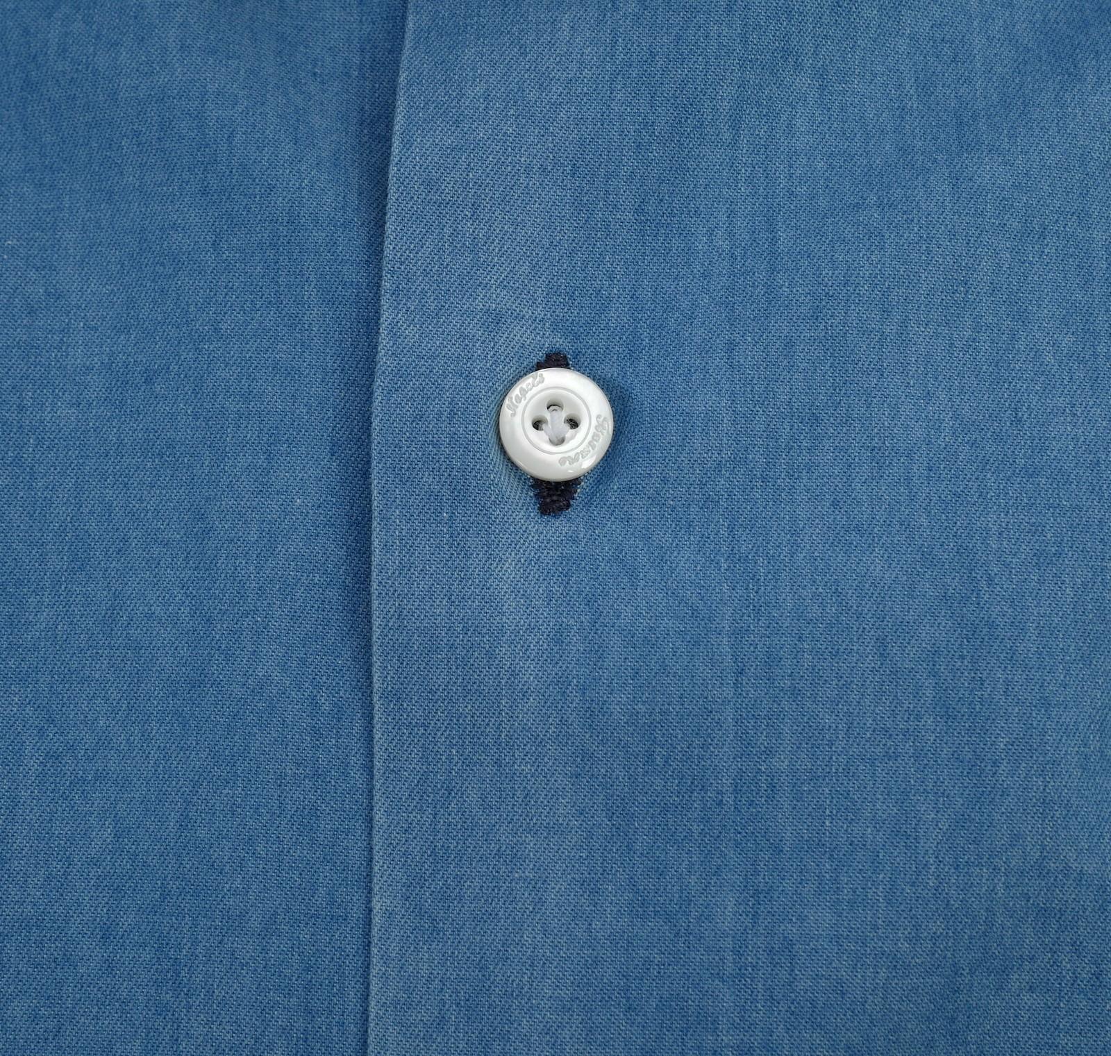 Camicia sartoriale in denim candeggiato linea Napoli N-19542-C0160/2-ZANTE 11 Finamore