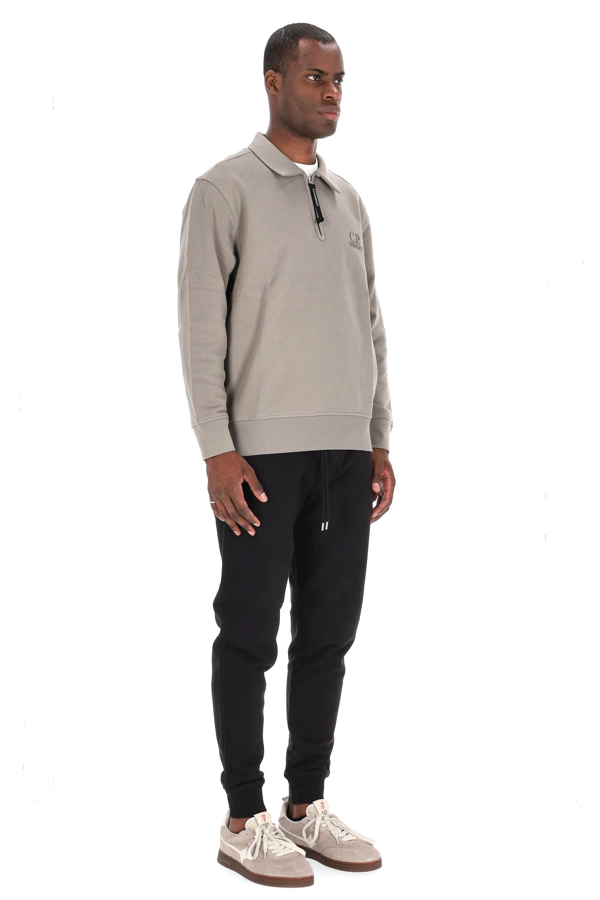 Felpa mezza zip diagonal fleece MSS140A00-5086W 356 CP Company