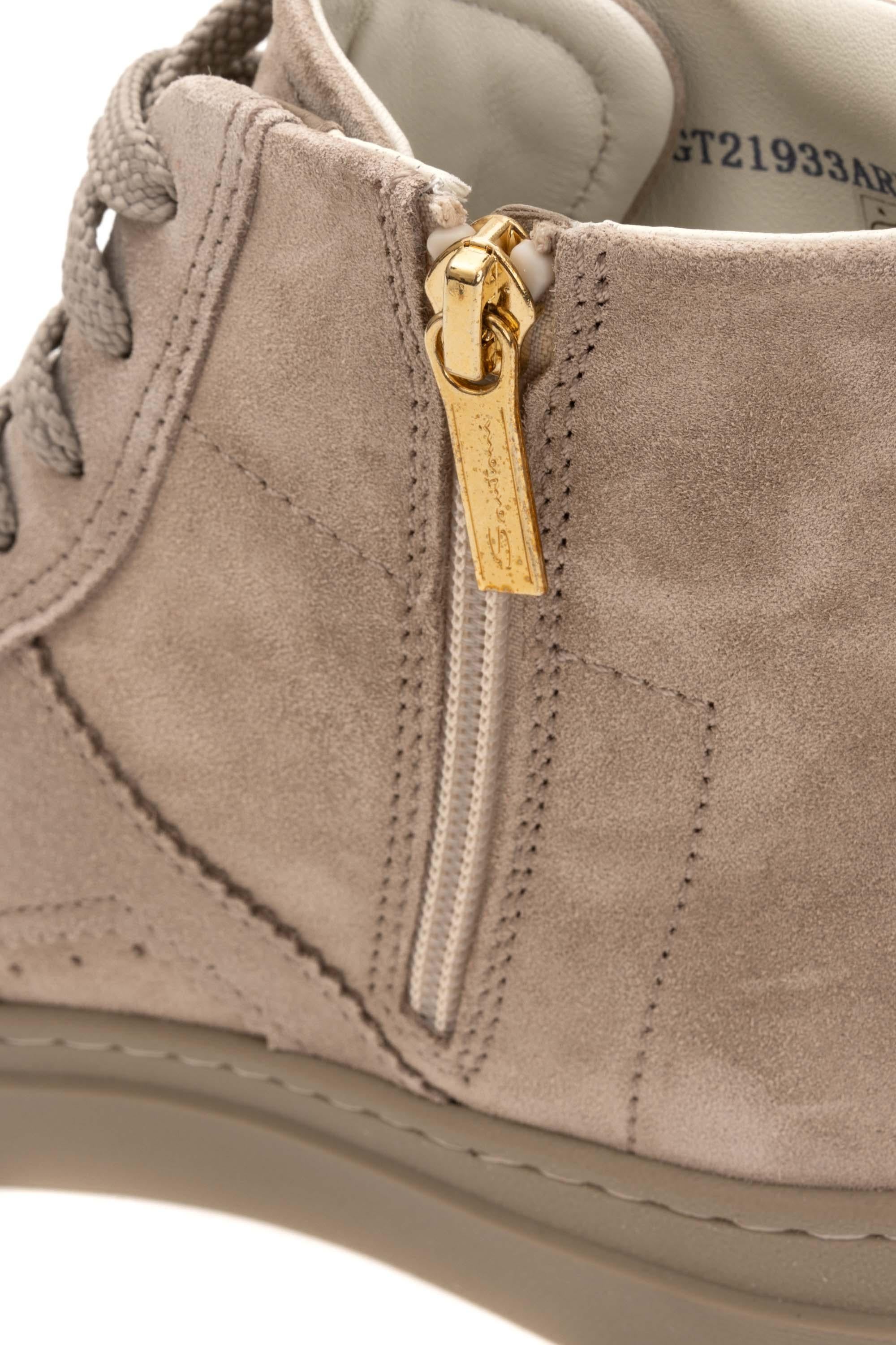 Santoni Sneaker mid top in camoscio Double Buckle MBGT21933ARDGSEY M45