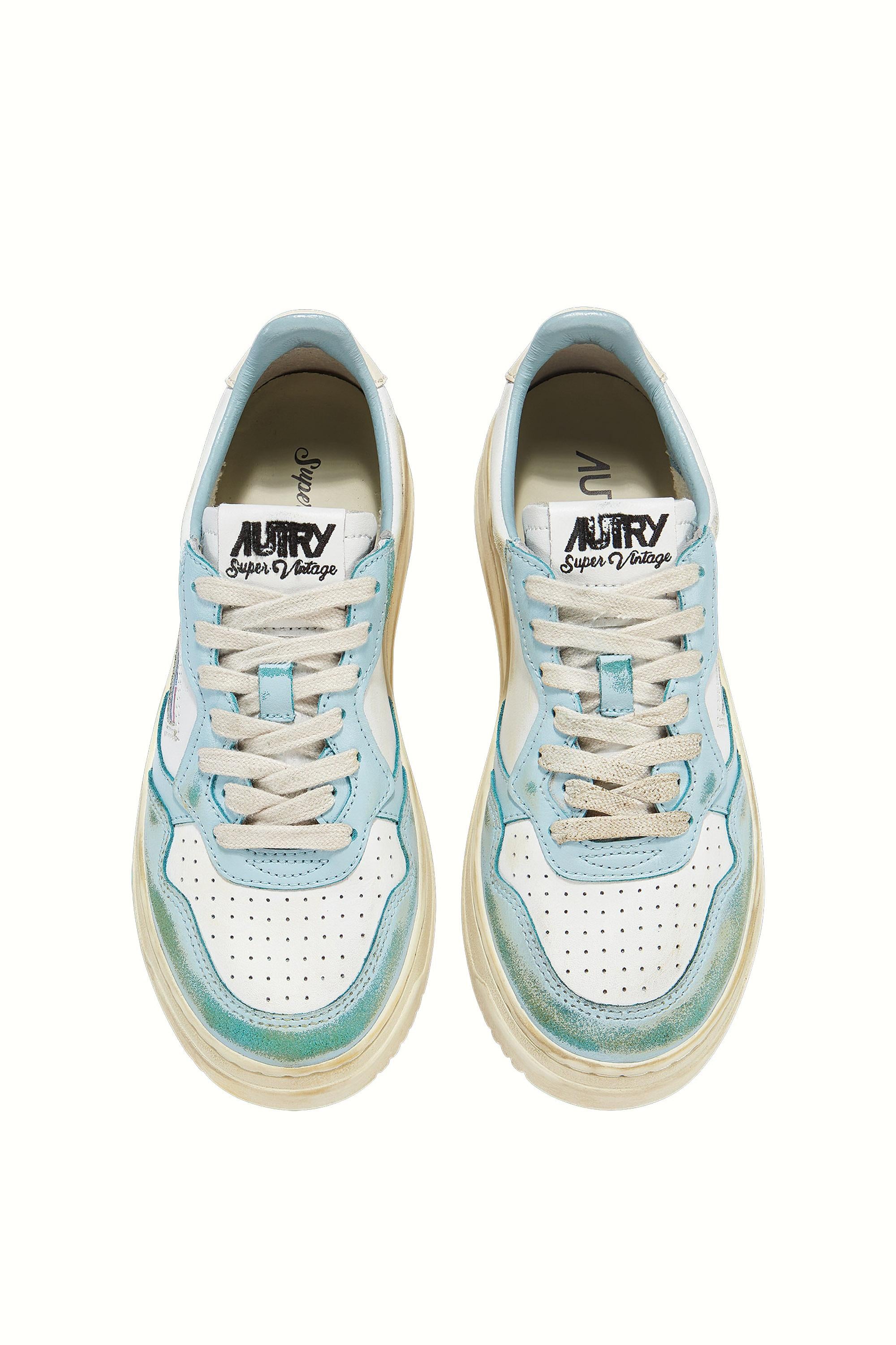 Autry Sneaker donna Super Vintage in pelle AVLW SV26 WHT/IVORY/STBL