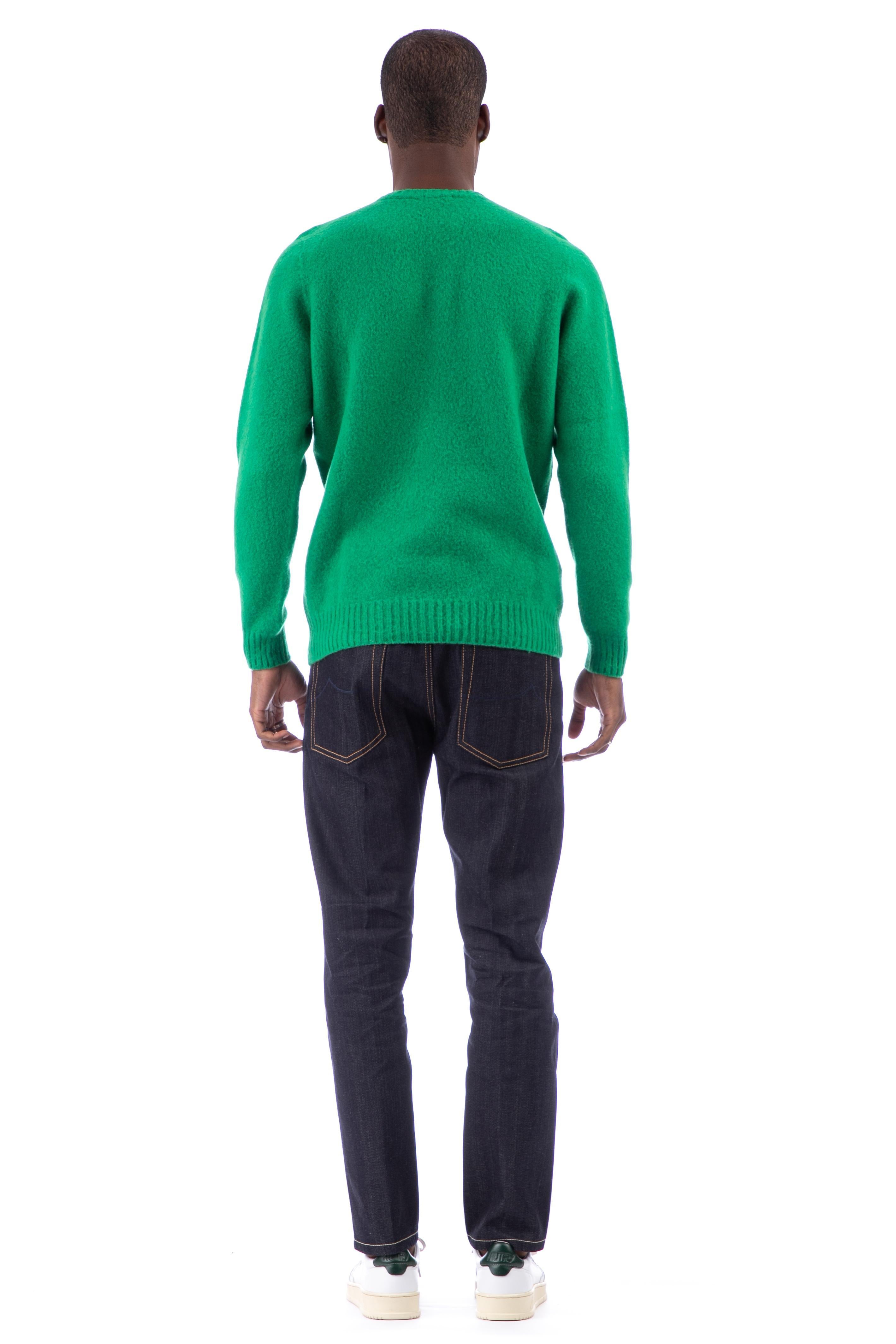 Maglia girocollo in lana garzata D8W103G_NEW7 431 Drumohr