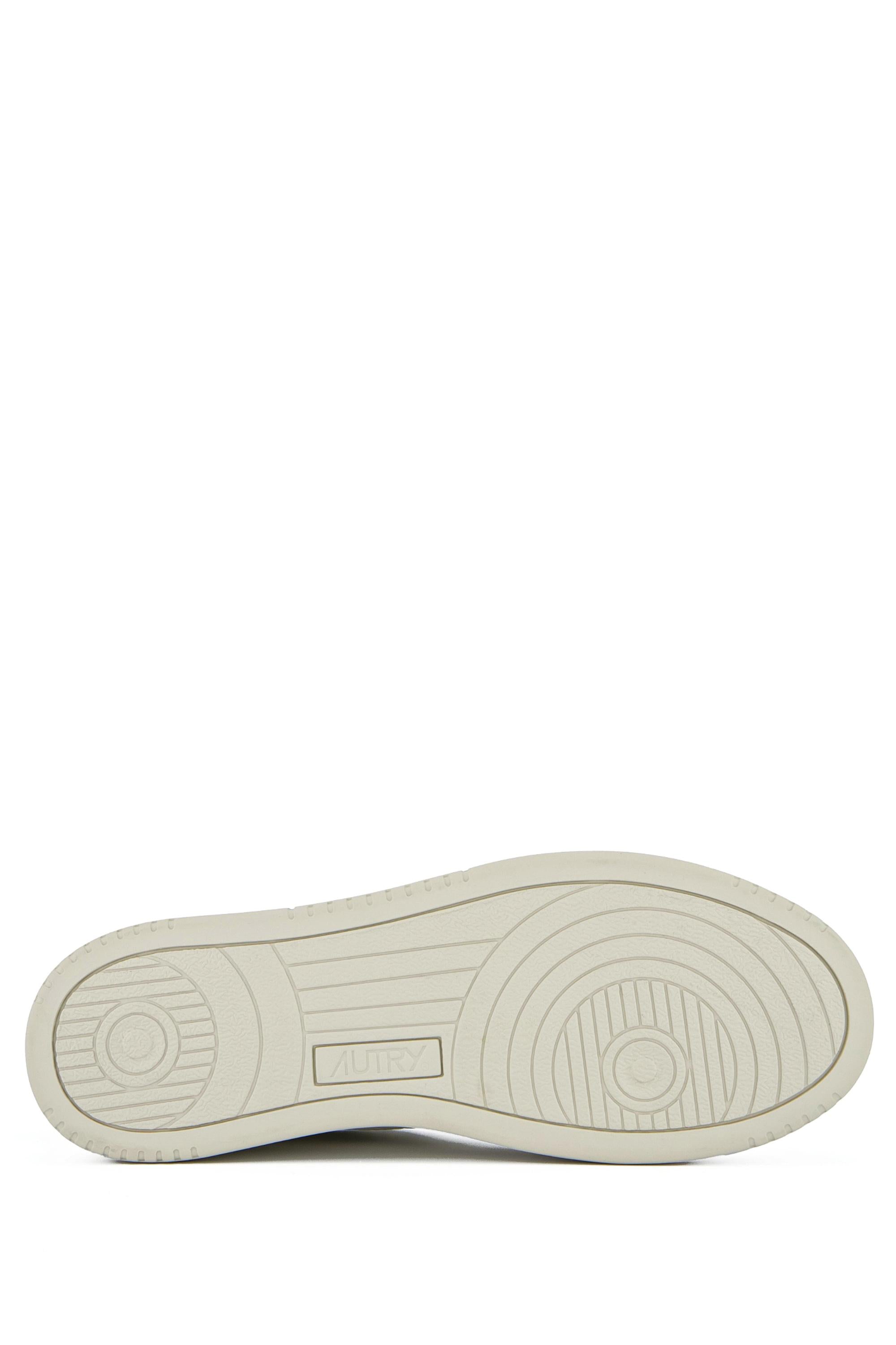 Sneaker Medalist low in pelle effetto elephant talloncino verde scuro AULM LE15 BK/PINECONE Autry