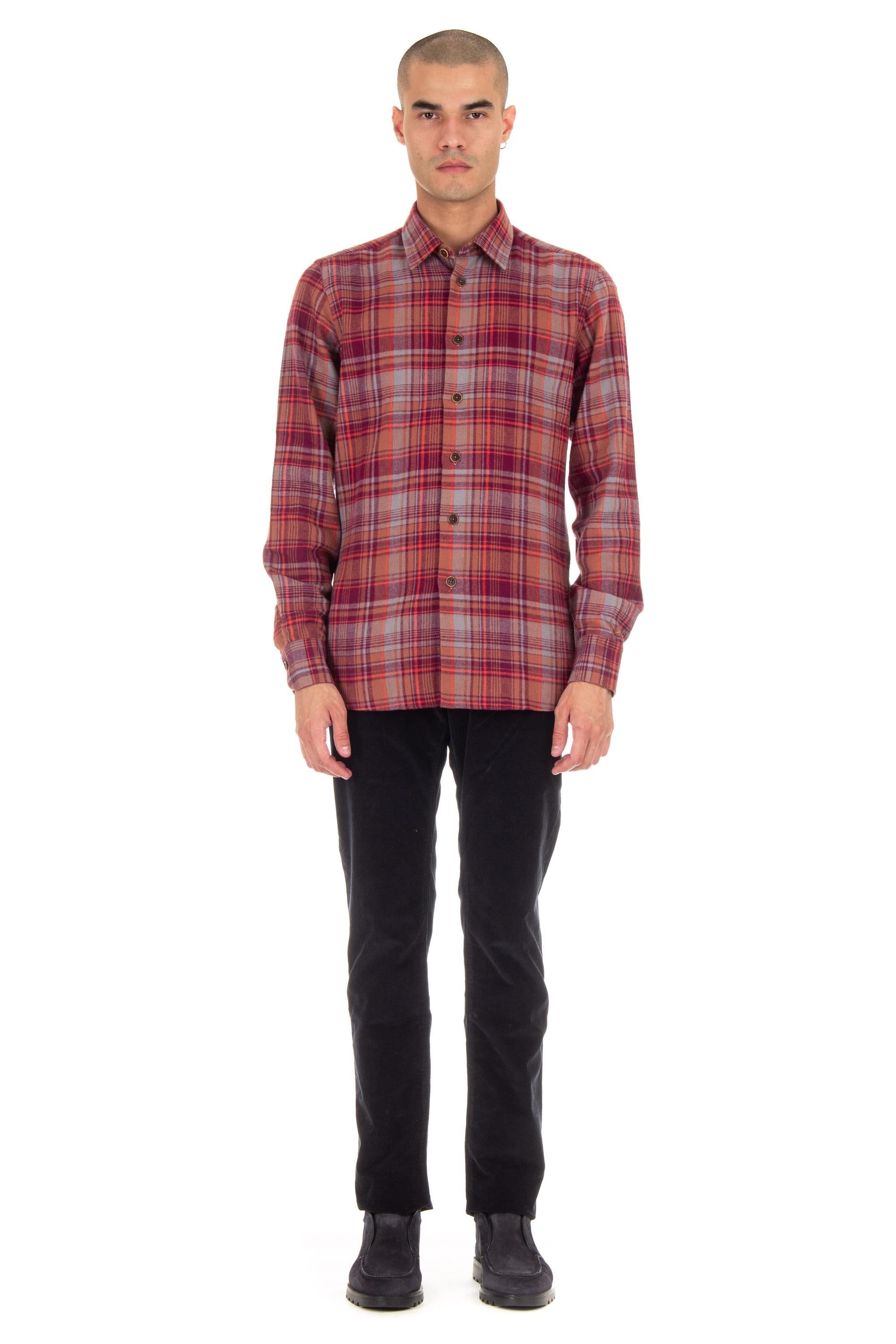 Overshirt in flanella check 17029/2 3 Borriello