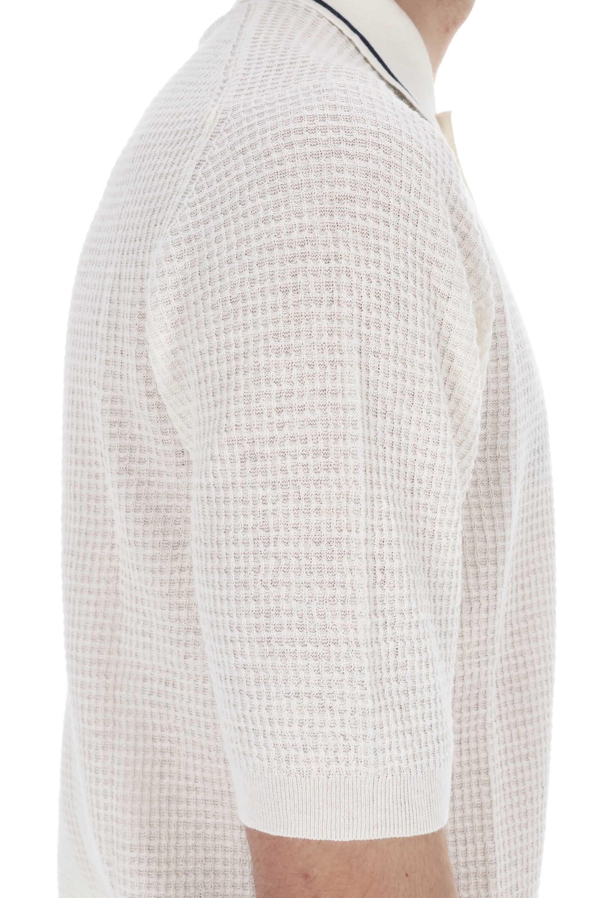 Polo tramata in cotone e lino B2W222 14C09-2 98108 Ballantyne