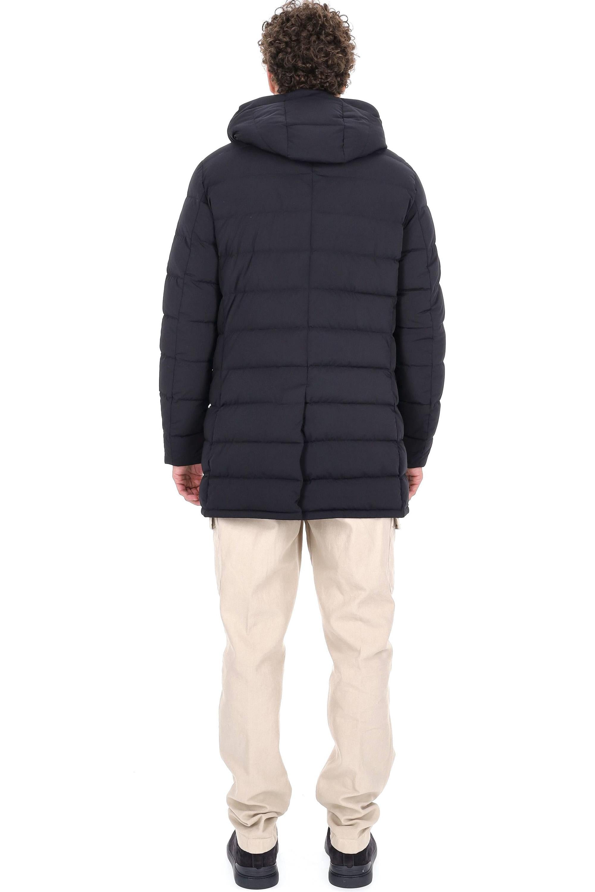 Moorer Piumino lungo con zip e bottoni modello Calandri-Kn CALANDRI-KN U0402