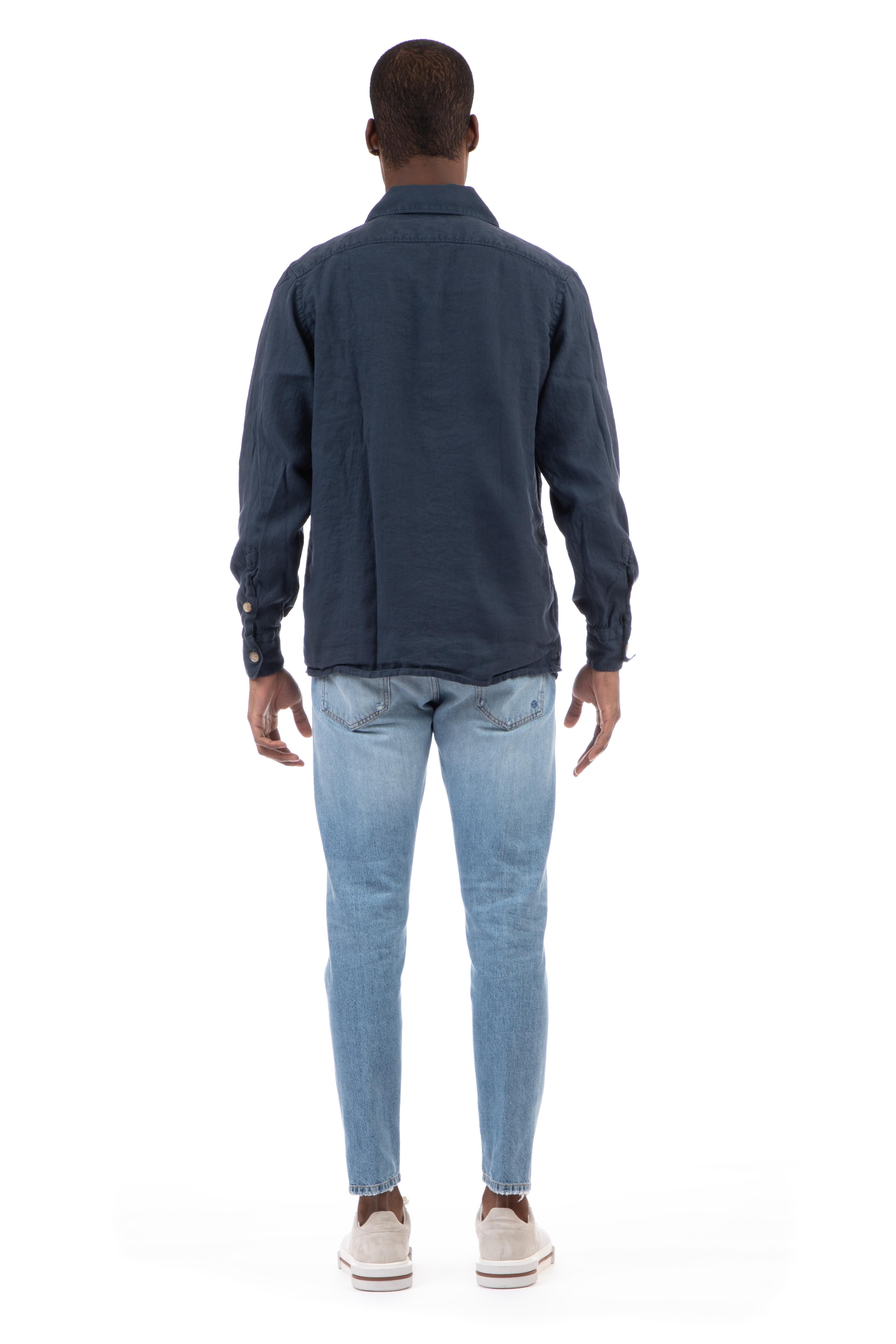 Eleventy Camicia overshirt in lino-cotone comfort E75CAME08 TET0E027 11