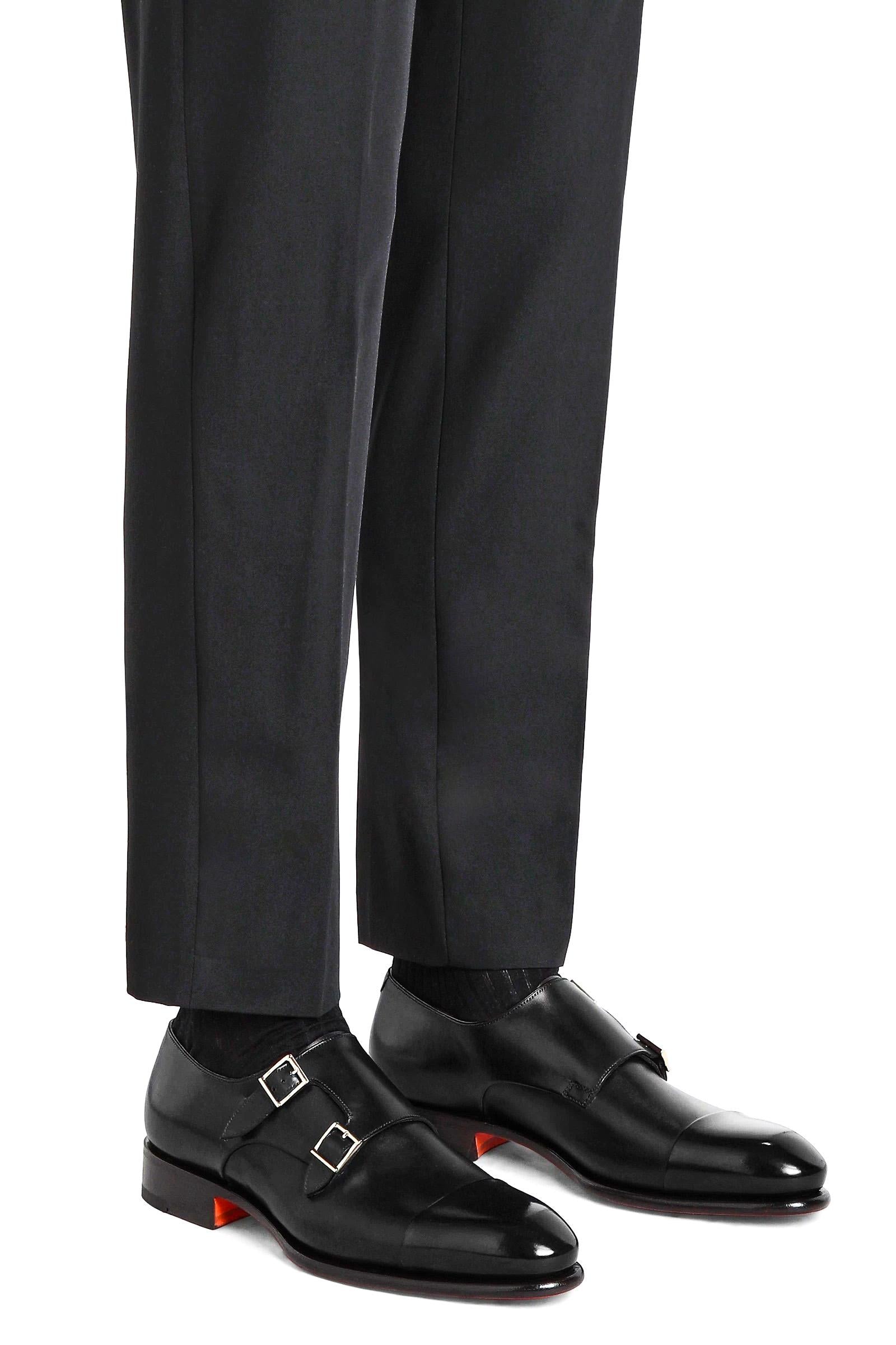 Santoni Scarpa doppia fibbia Goodyear anrticata a mano MCCR11652MC1HVVD/2 N01