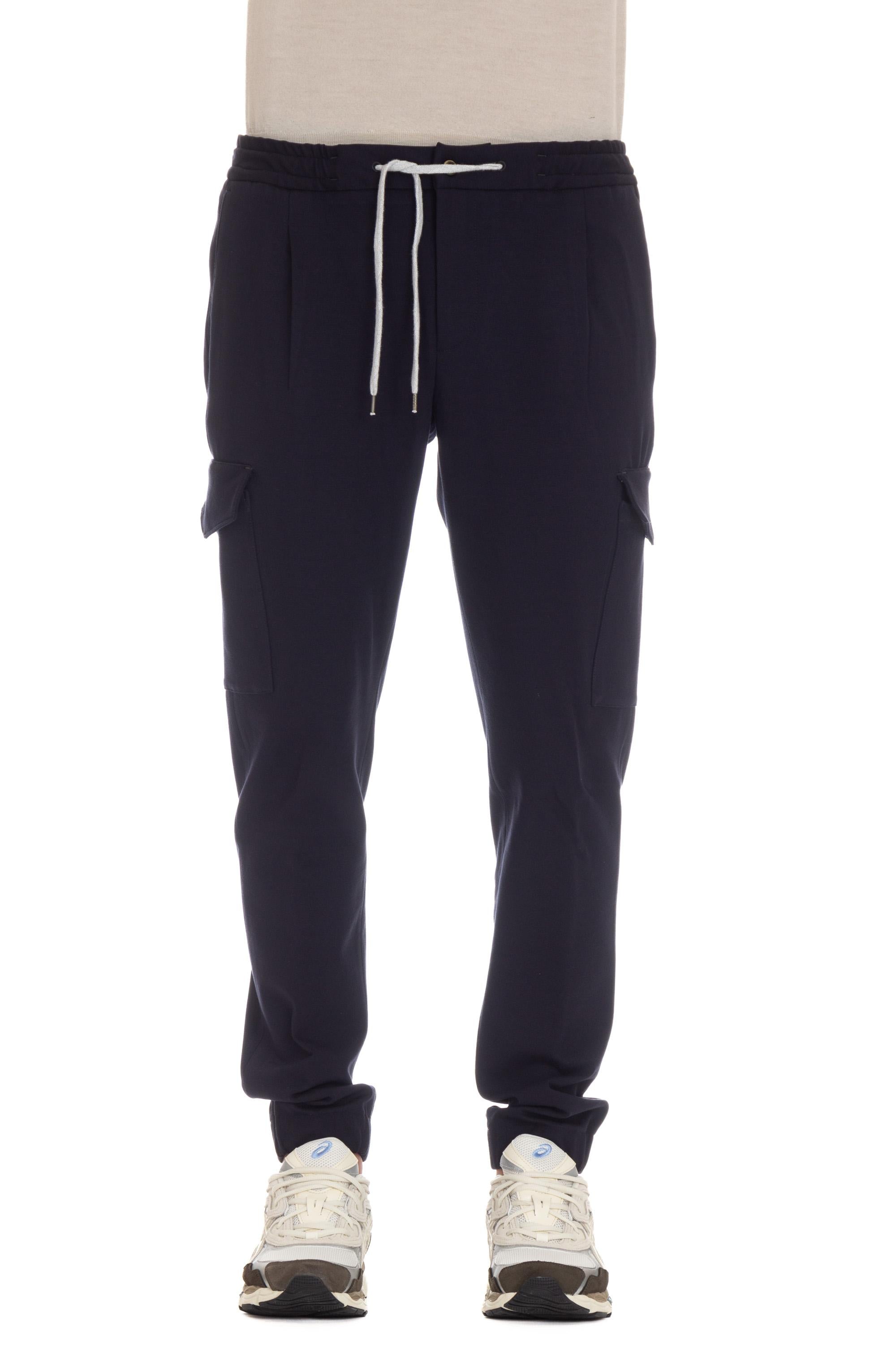 PT Torino Pantalone in jersey di cotone Soft cargo fit TSCNZL0CL1 VD01_2 0365