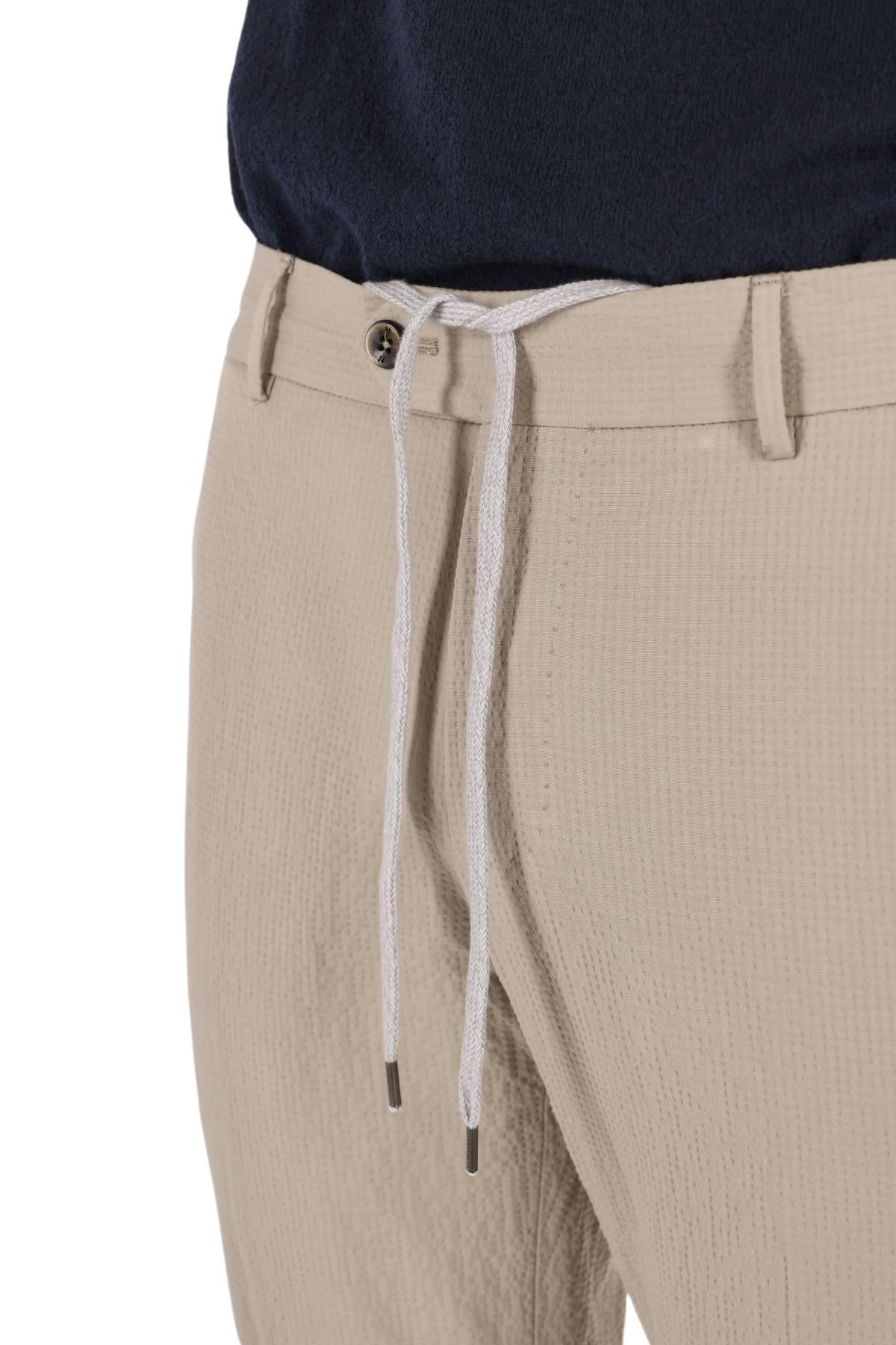 PT Torino Pantalone seersucker in cotone comfort Sim fit jogger COVSJGZ20CL1 SU01 0040