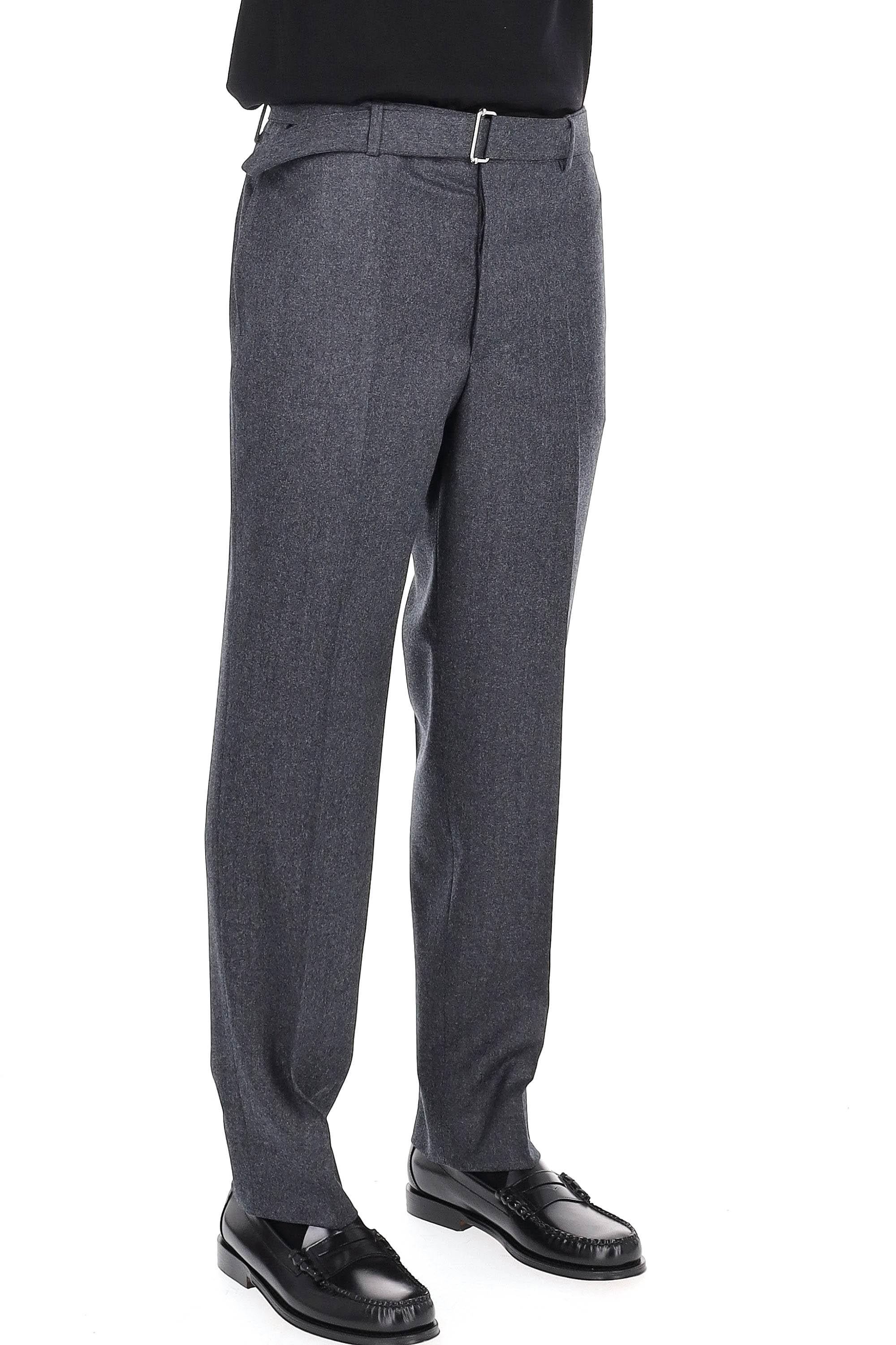 Officine Générale Pantalone in flanella modello Hoche MTLG463 DARK HEATHER GREY