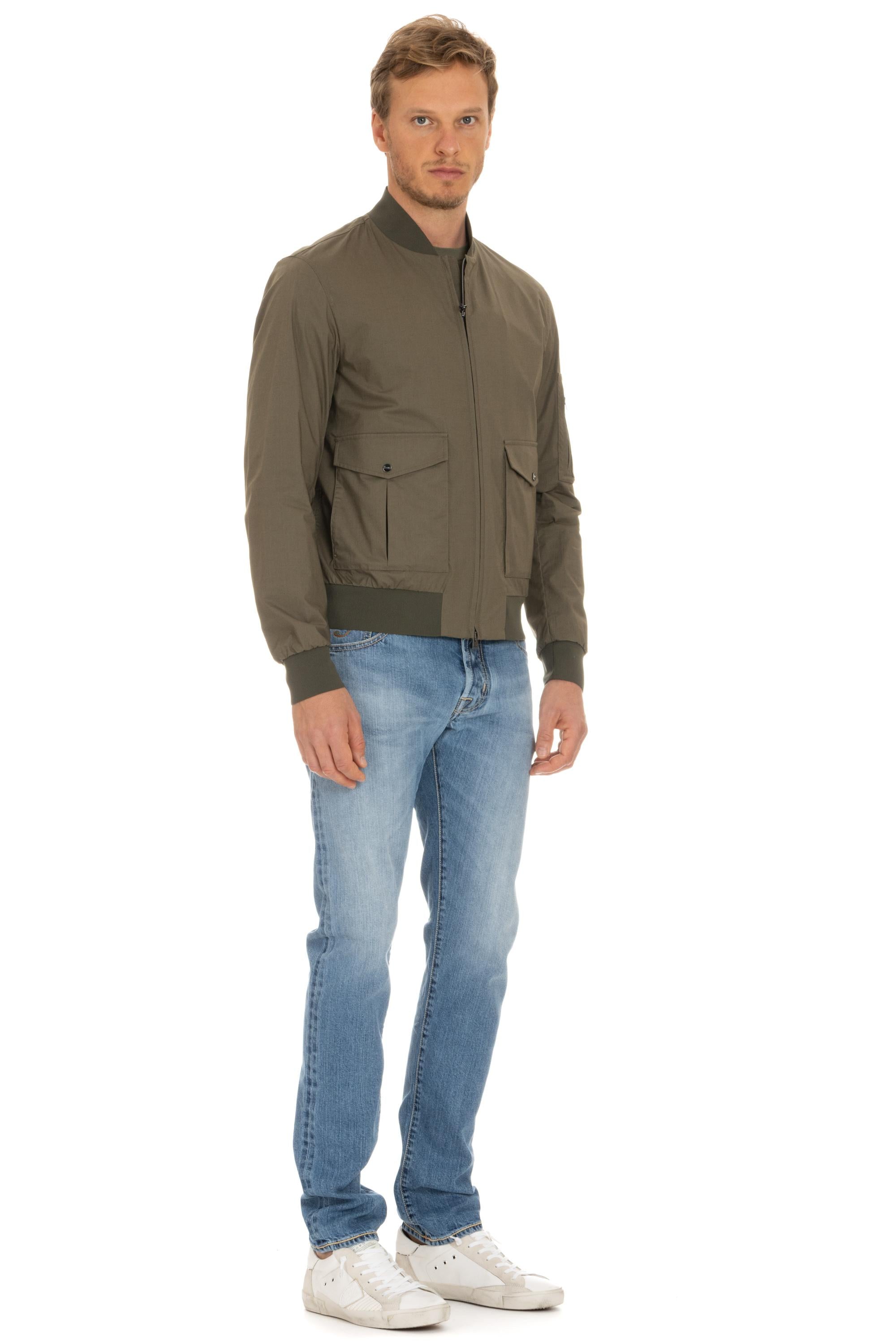 Herno Giubbino superlight in cotone comfort collo baseball GI000385U 7730