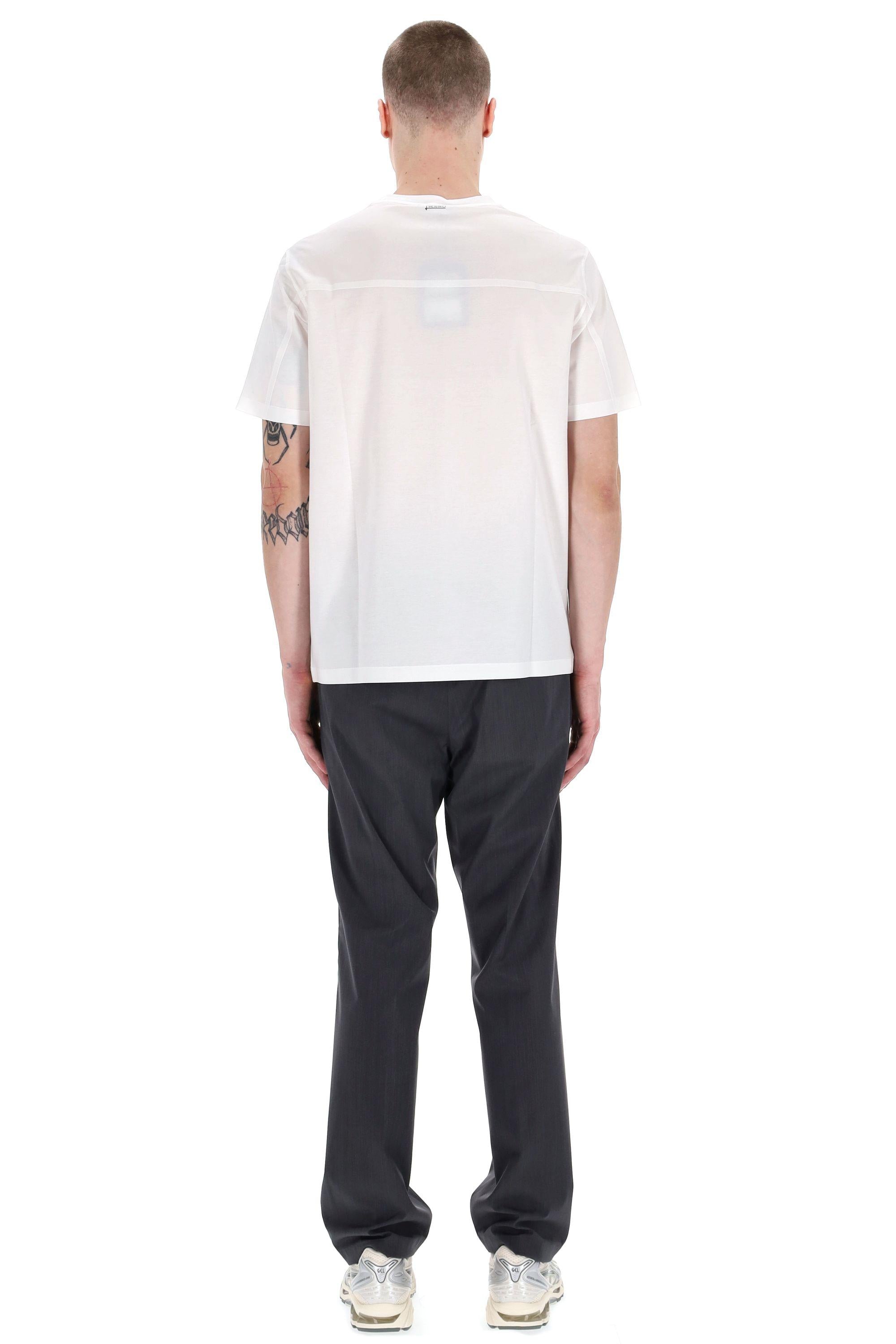 T-shirt in cotone con termo nastrature JG000237U 1000 Herno