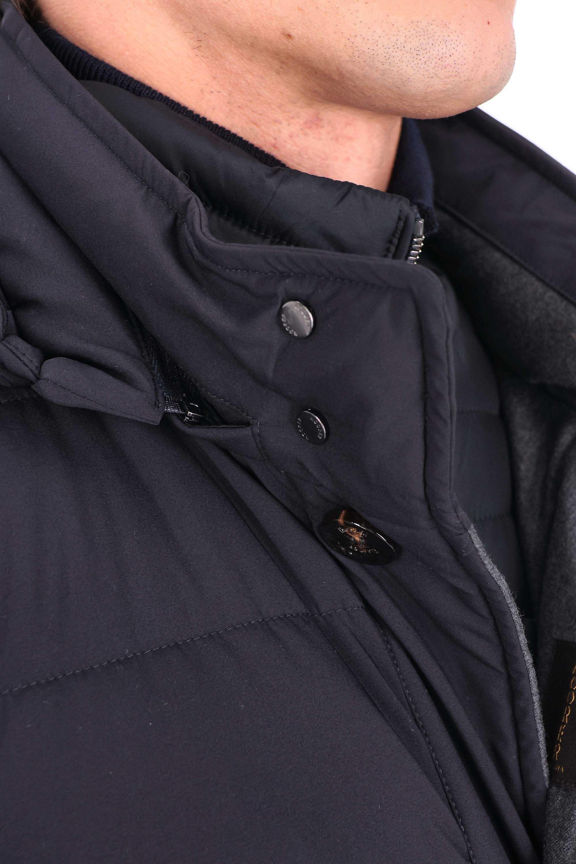 Moorer Piumino lungo con zip e bottoni modello Calandri-Kn CALANDRI-KN U0402