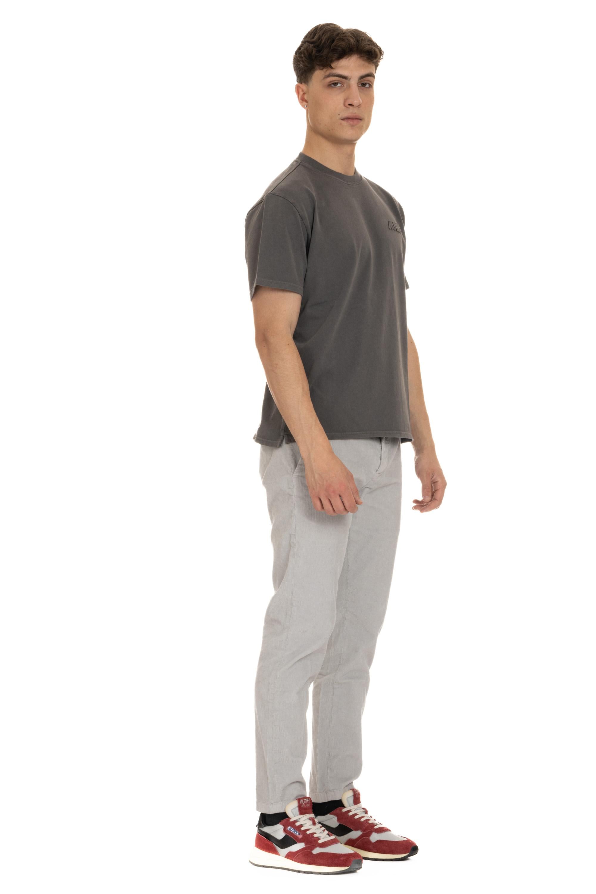 T-shirt in cotone con logo tono su tono TSPX 12OL STONE Autry