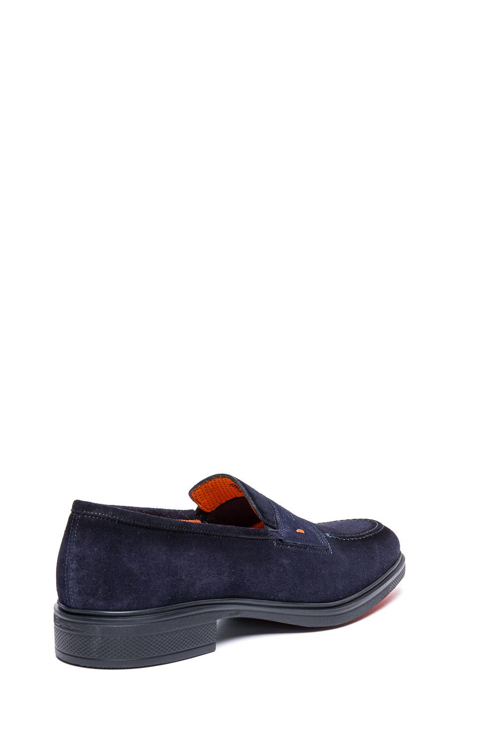 Santoni Mocassino penny mod. Easy in camoscio MGE018964NEAXGEX U60