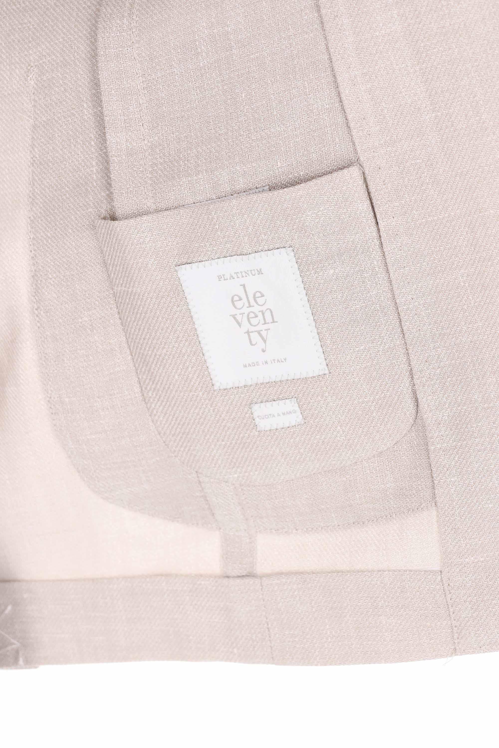 Eleventy Abito in lino-lana-seta tessuto Zegna Cross-ply M75ABUC10 TES0K024 02N