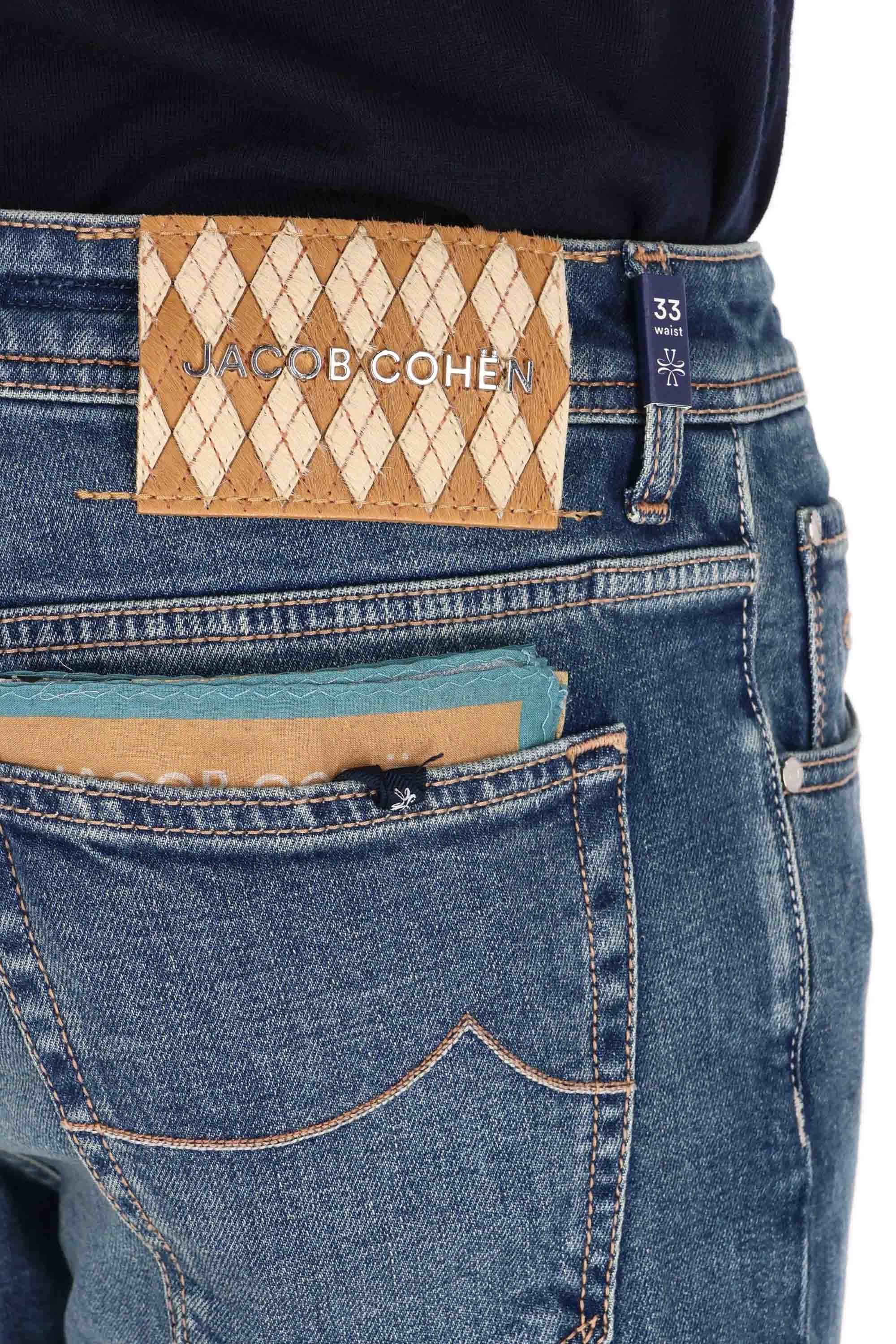 Jacob Cohen Jeans comfort etichetta geometrica cavallino Scott fit JUM_QM015-040-S4289 200D