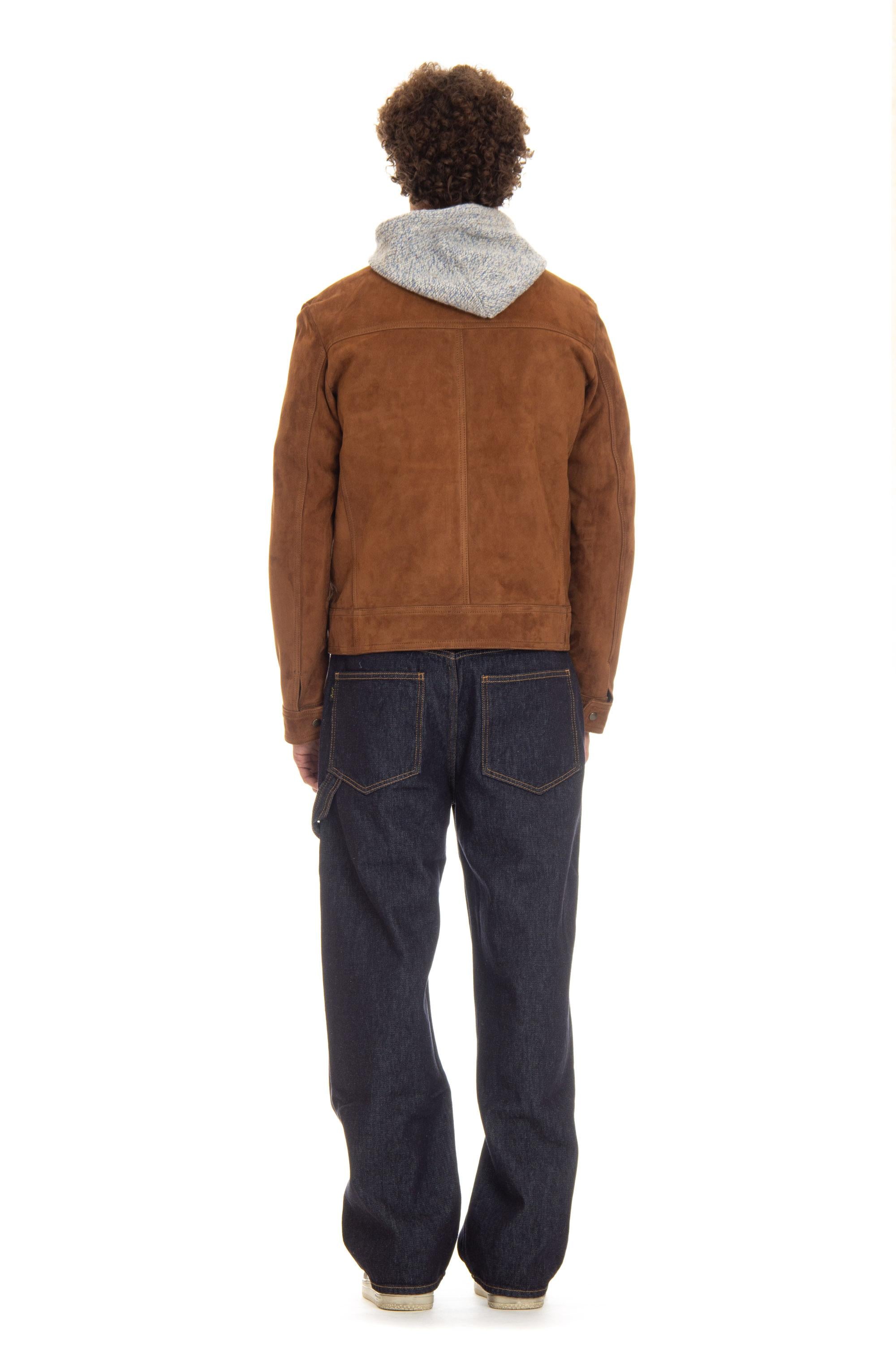 Salvatore Santoro Trucker in suede 45555-U TOBACCO