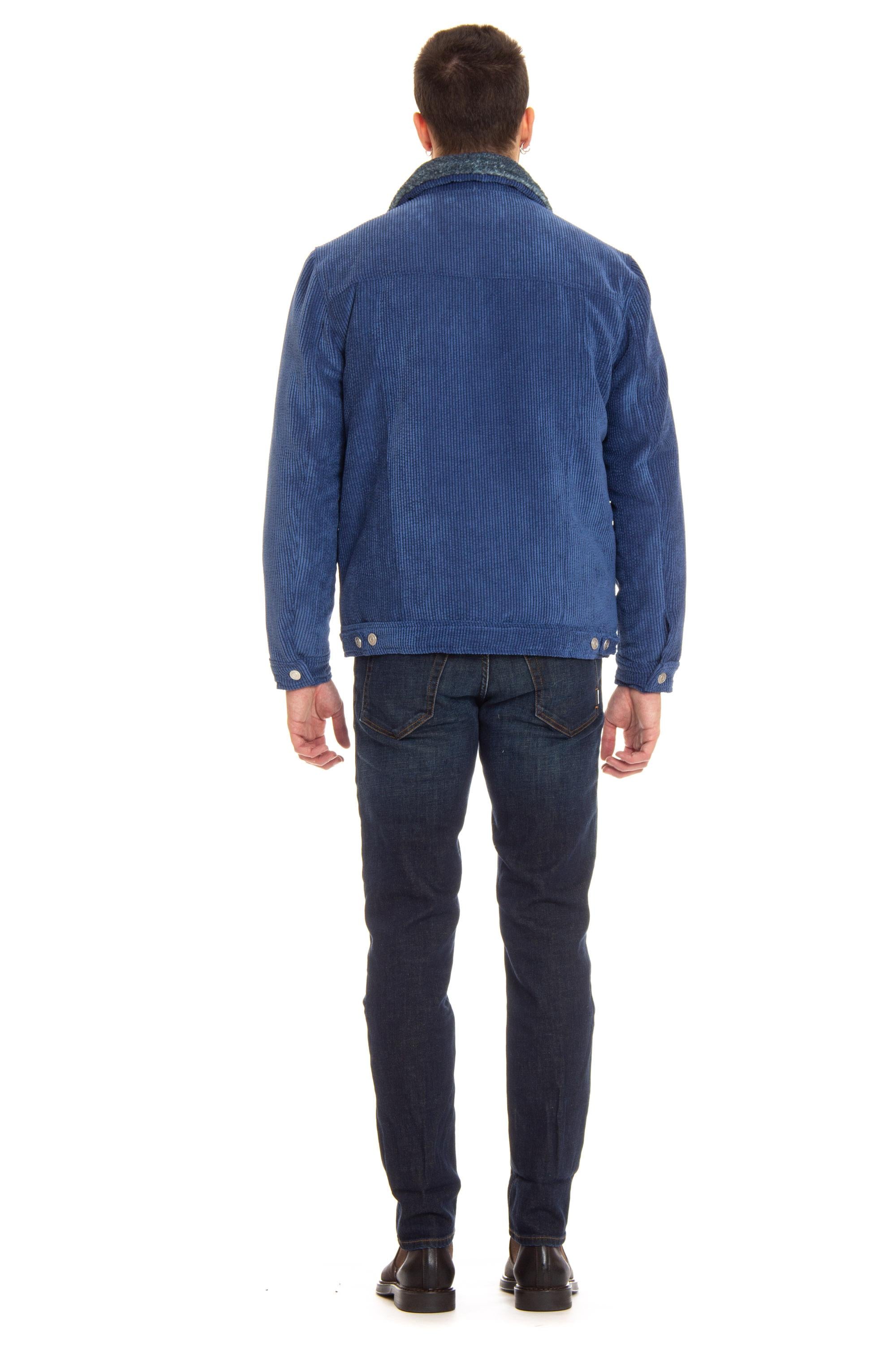 Roberto Collina Trucker in denim con interno in orsetto RP61005 RP6112