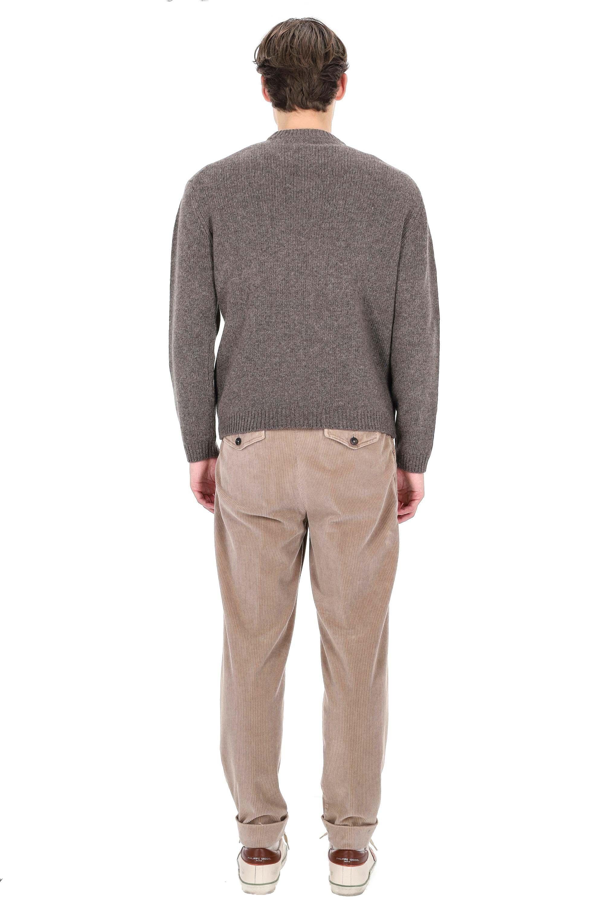 Maison Kitsuné Maglia girocollo in lana-mohair con disegno fox jacquard PM00806KH0002 H170