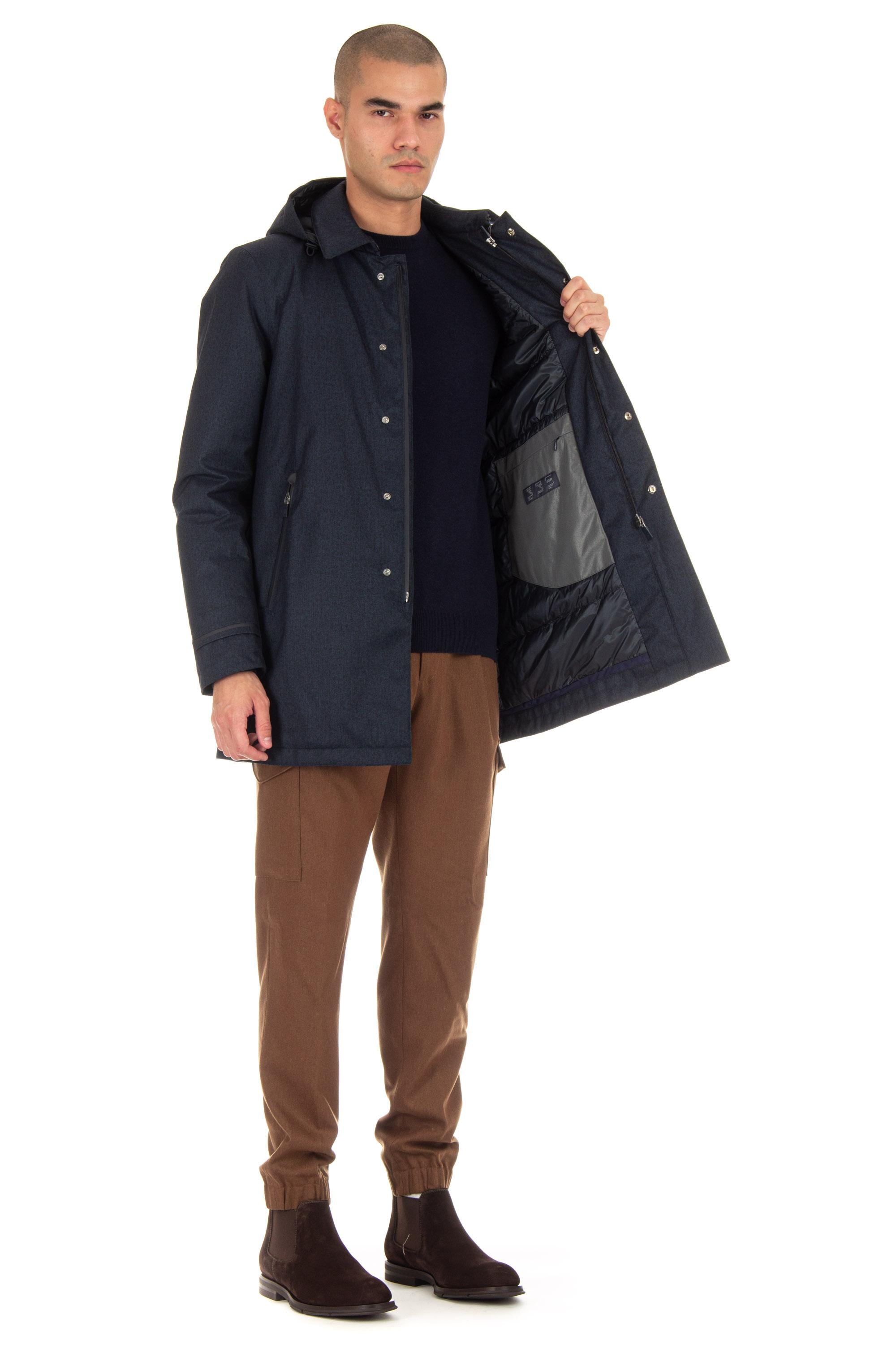 Car coat effetto lana con collo camicia linea laminar PI00268UL-12393 9201 Herno