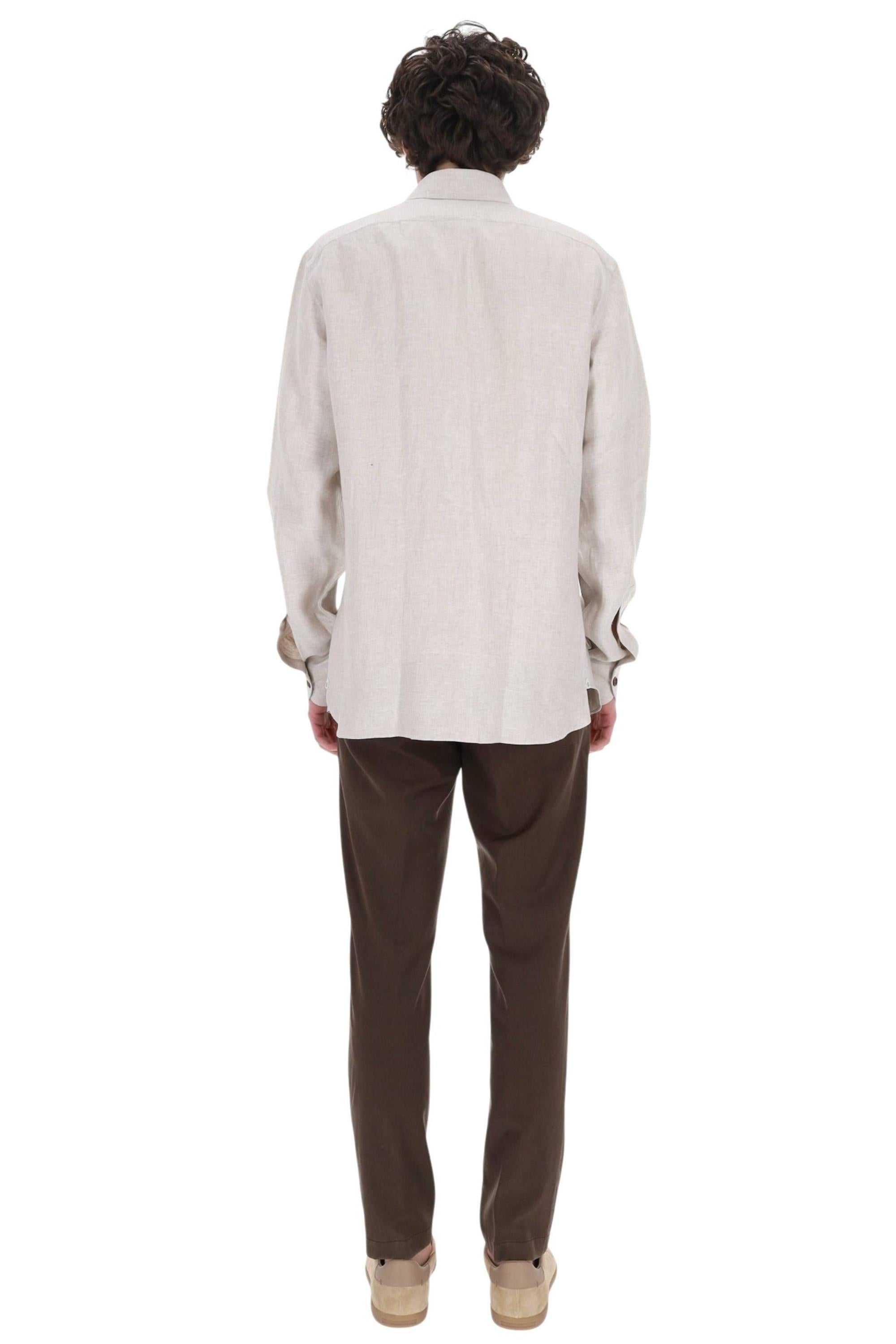 Borriello Overshirt in lino modello Nigel 22056/2 2