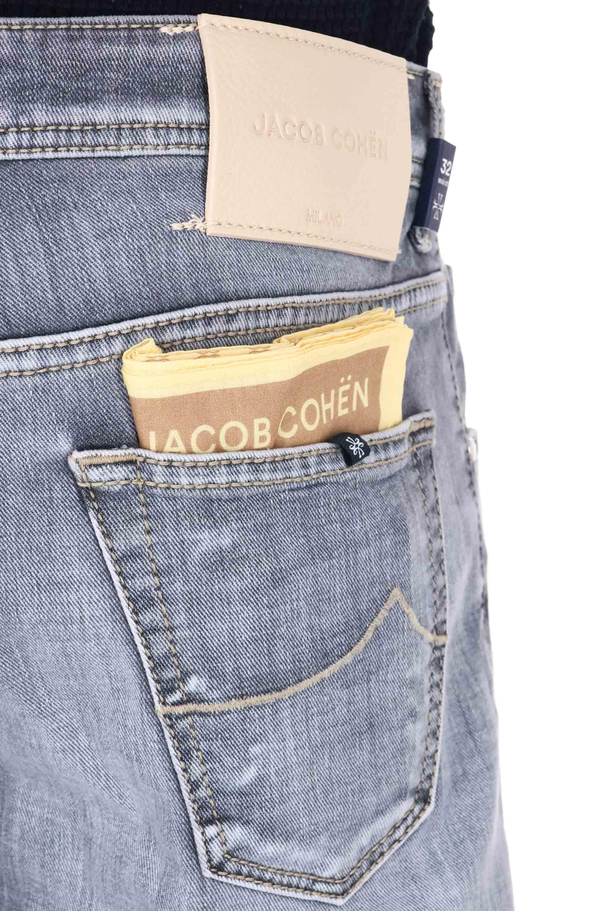 Jacob Cohen Jeans grigio in cotone comfort Scott fit QE015-053-S4126 700D