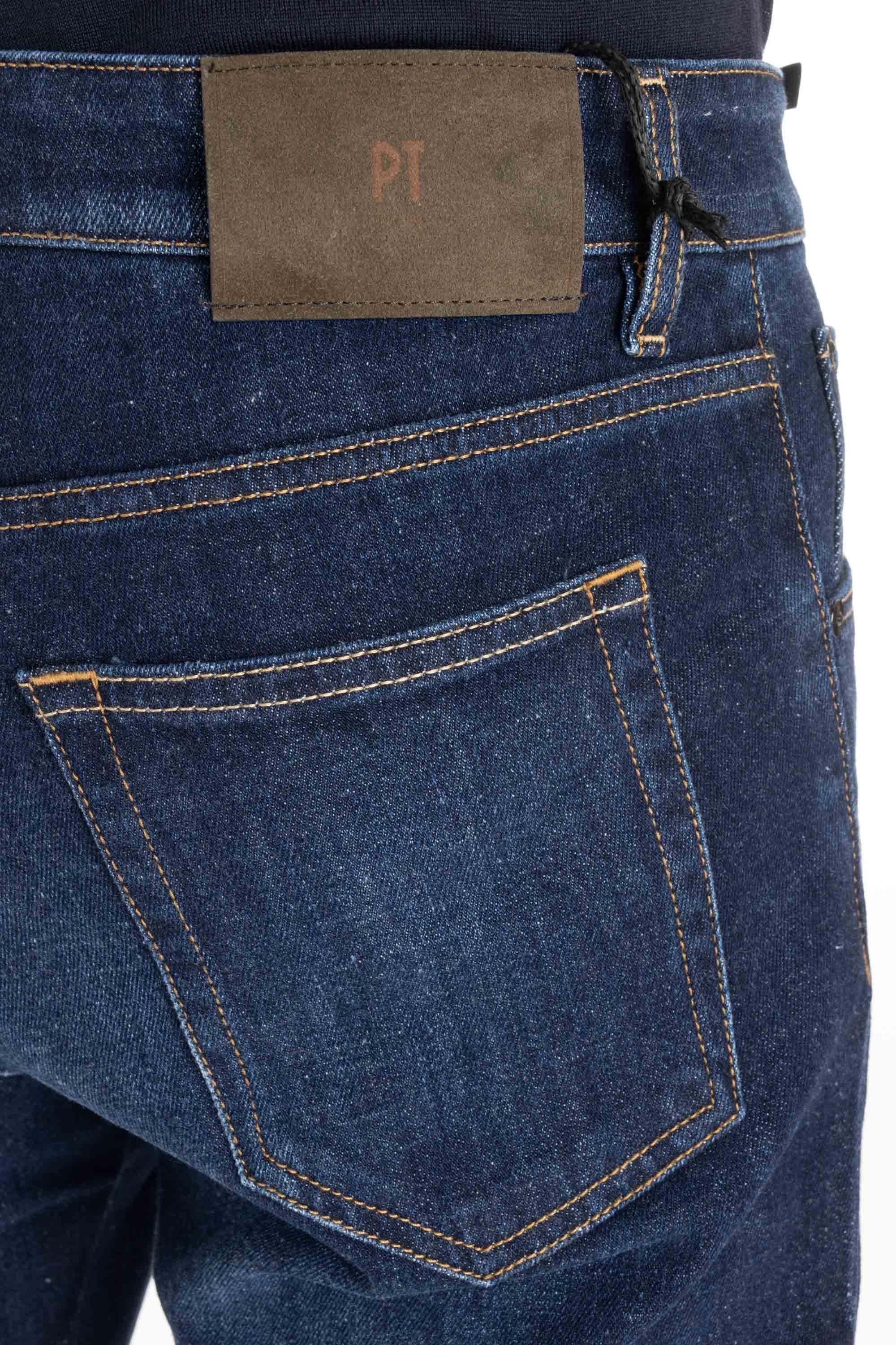 PT Denim Jeans lavaggio scuro etichetta camoscio Carrot fit RP05B0 TX1640 MN14