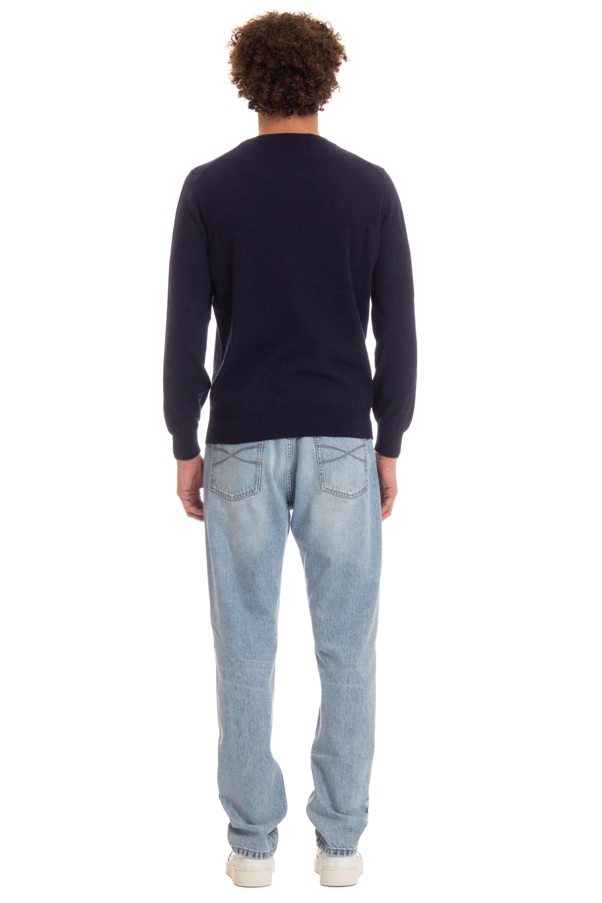 Maglia girocollo in puro cashmere M2200100. CW425 Brunello Cucinelli