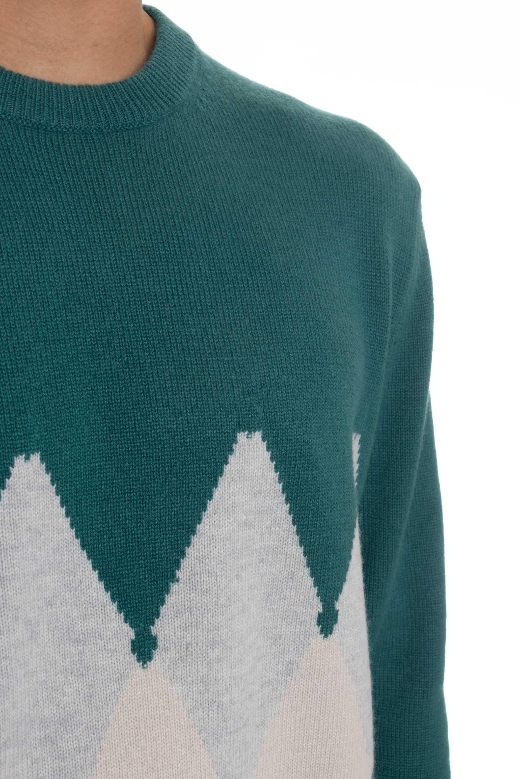 Maglia girocollo in cashmere argyle B2P000 7K0A8/4 92743 Ballantyne