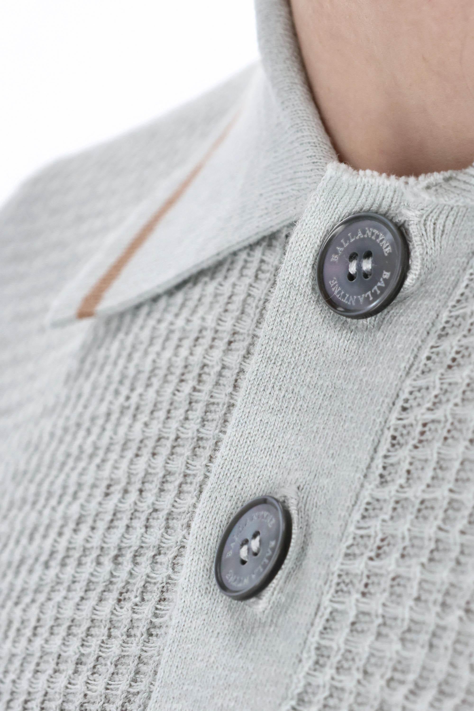 Polo tramata in cotone e lino B2W222 14C09 72500 Ballantyne