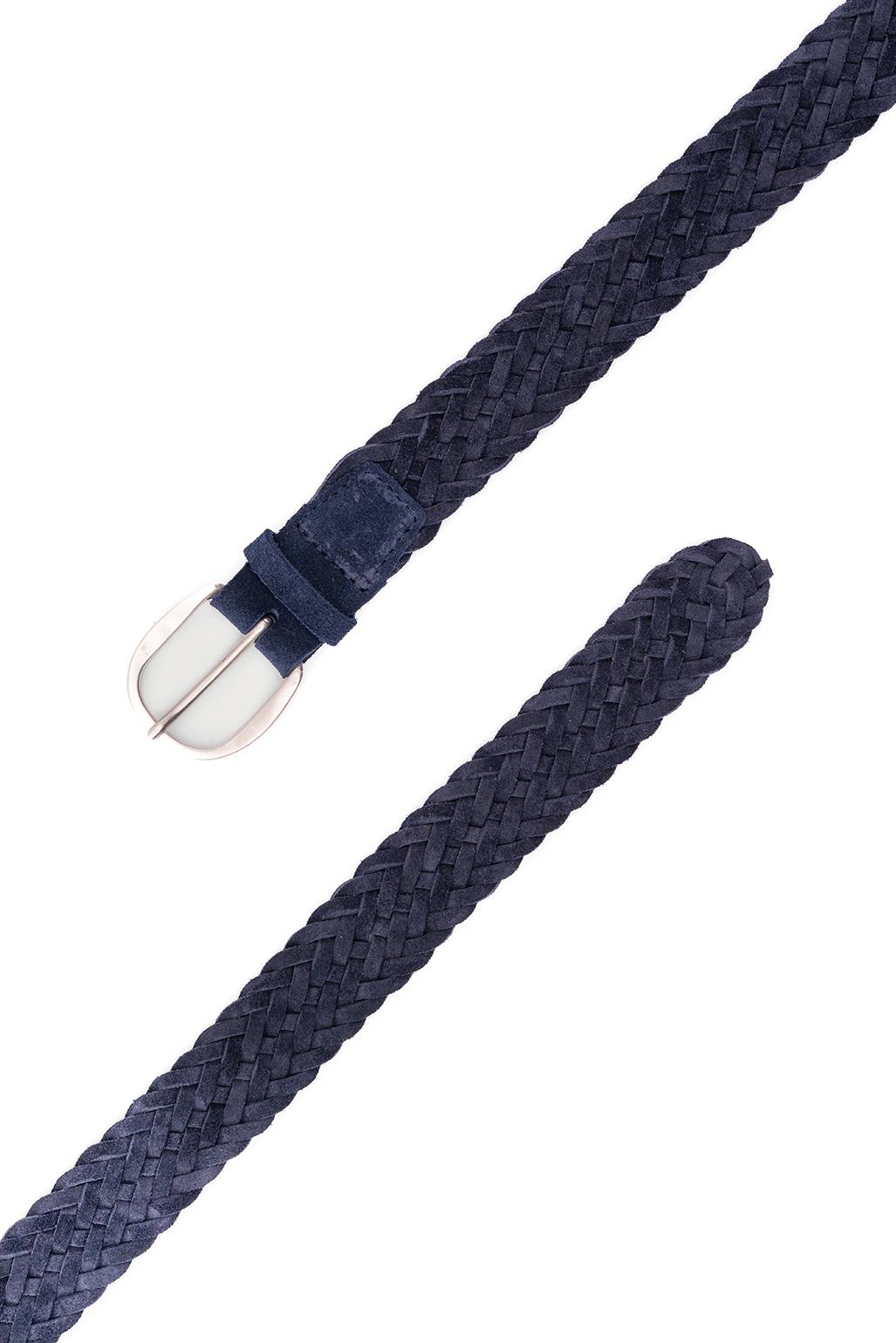 Orciani Cintura intrecciata in camoscio plot U08318_SUP BLU