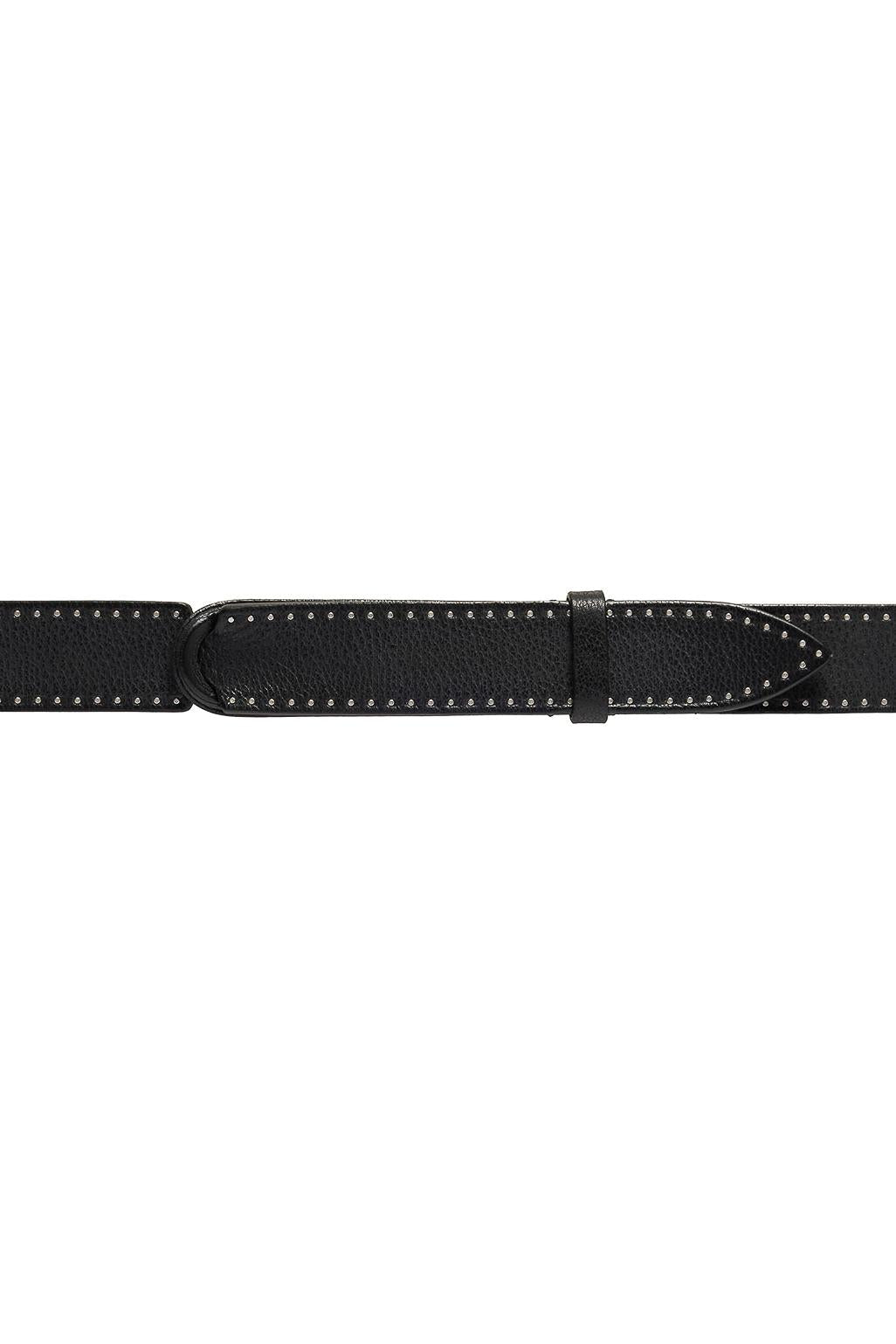 Orciani Cintura senza fibbia in pelle chevrette con borchie NB0125_CHE NERO