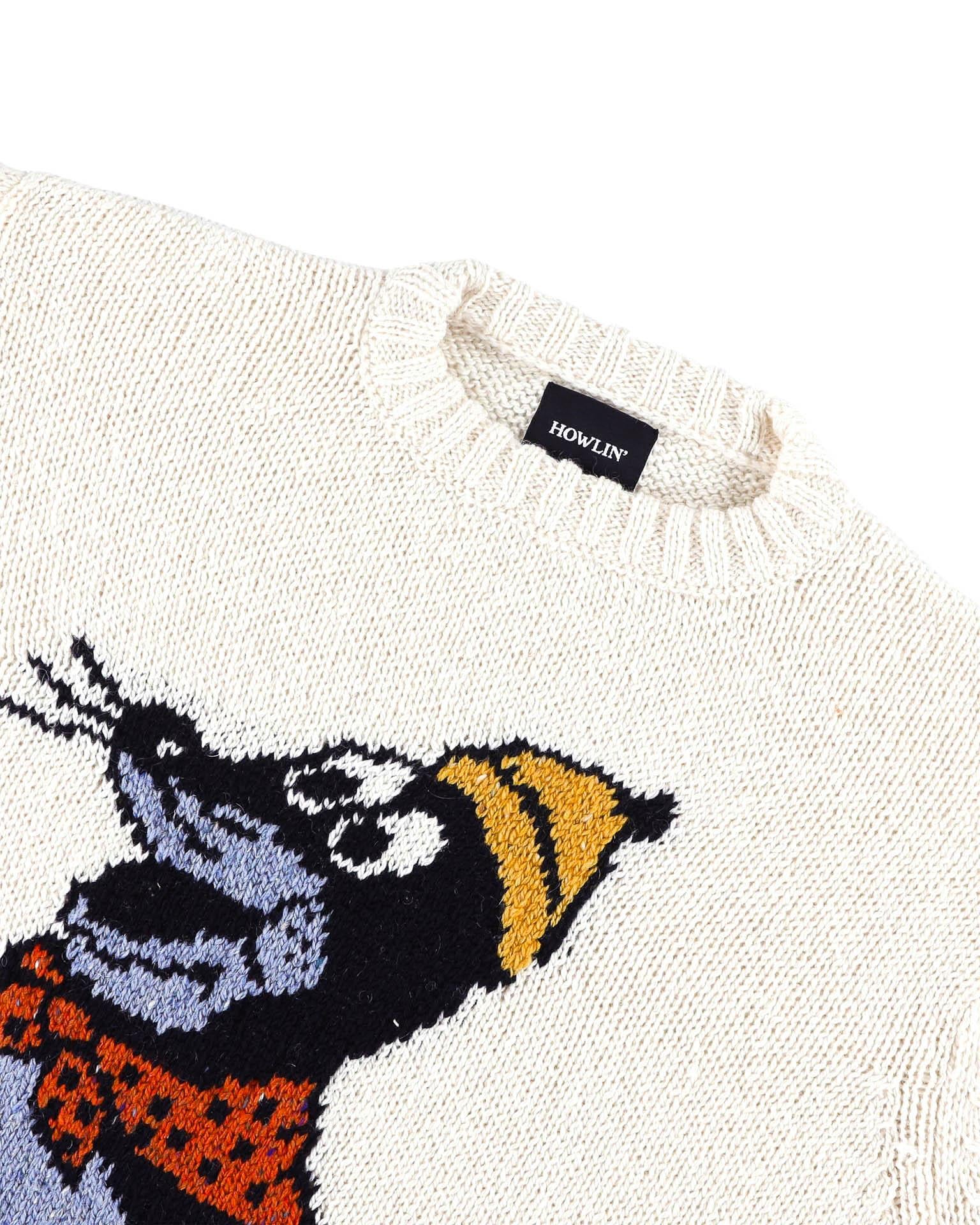 Howlin' Maglia girocollo in lana-mohair disegno foca jacquard MY NEW BEST FRIEND FROSTY