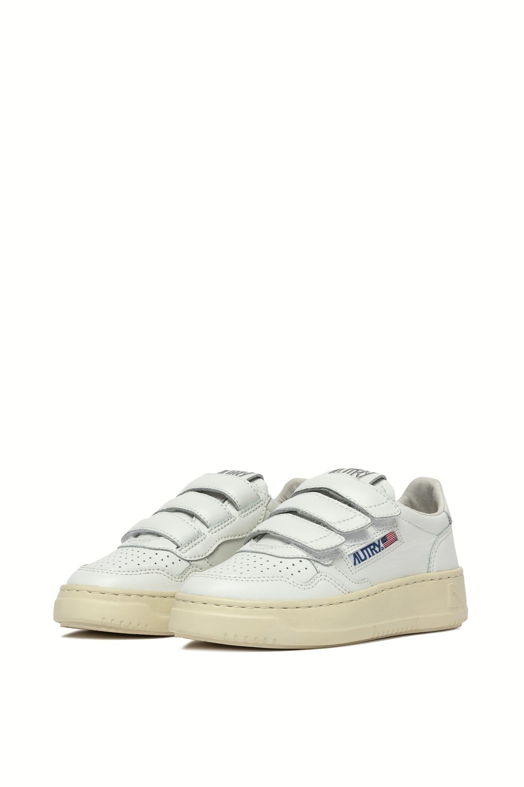 Autry Sneaker Medalist bambino in pelle con strappi KILK FF03 WHT/WHT