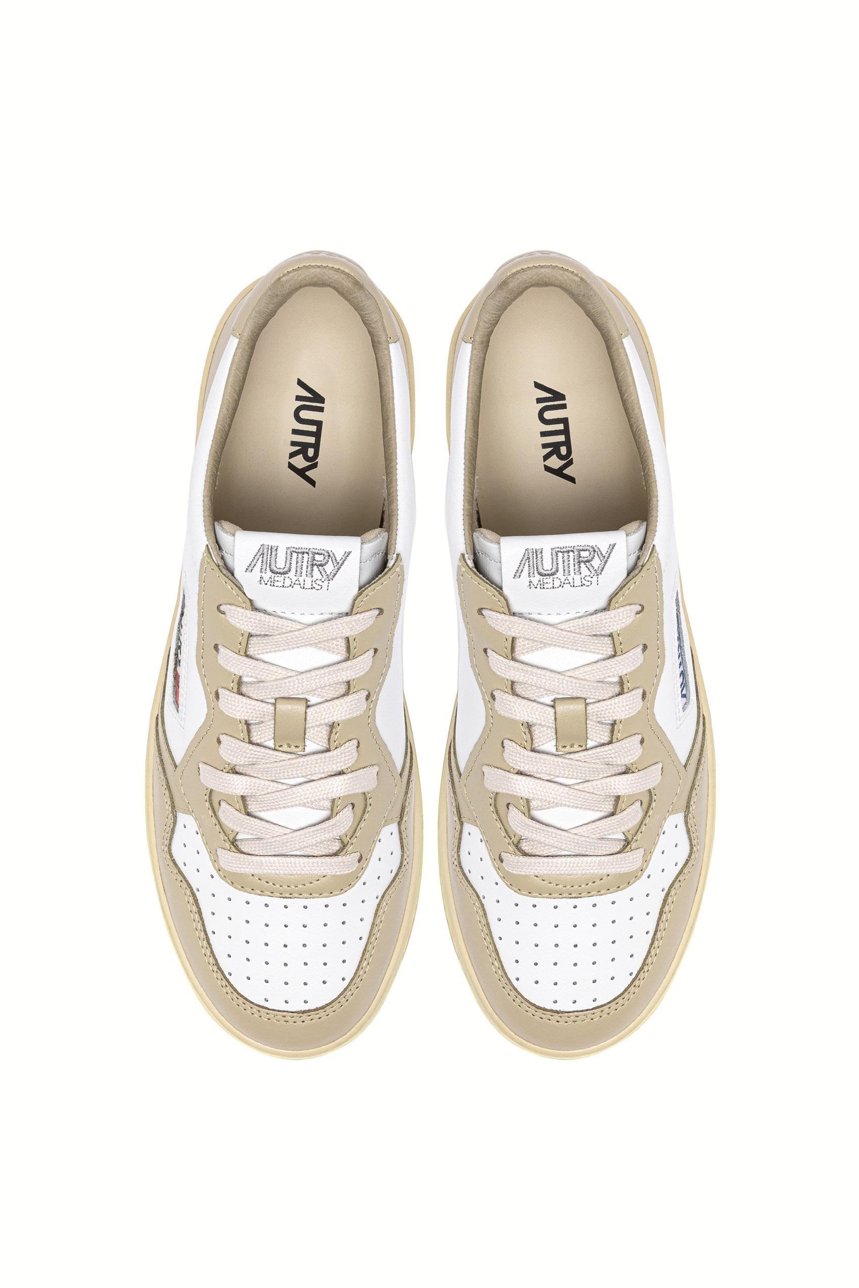 Sneaker donna bicolor in pelle AULW WB60 WHT/TIDFOAM Autry