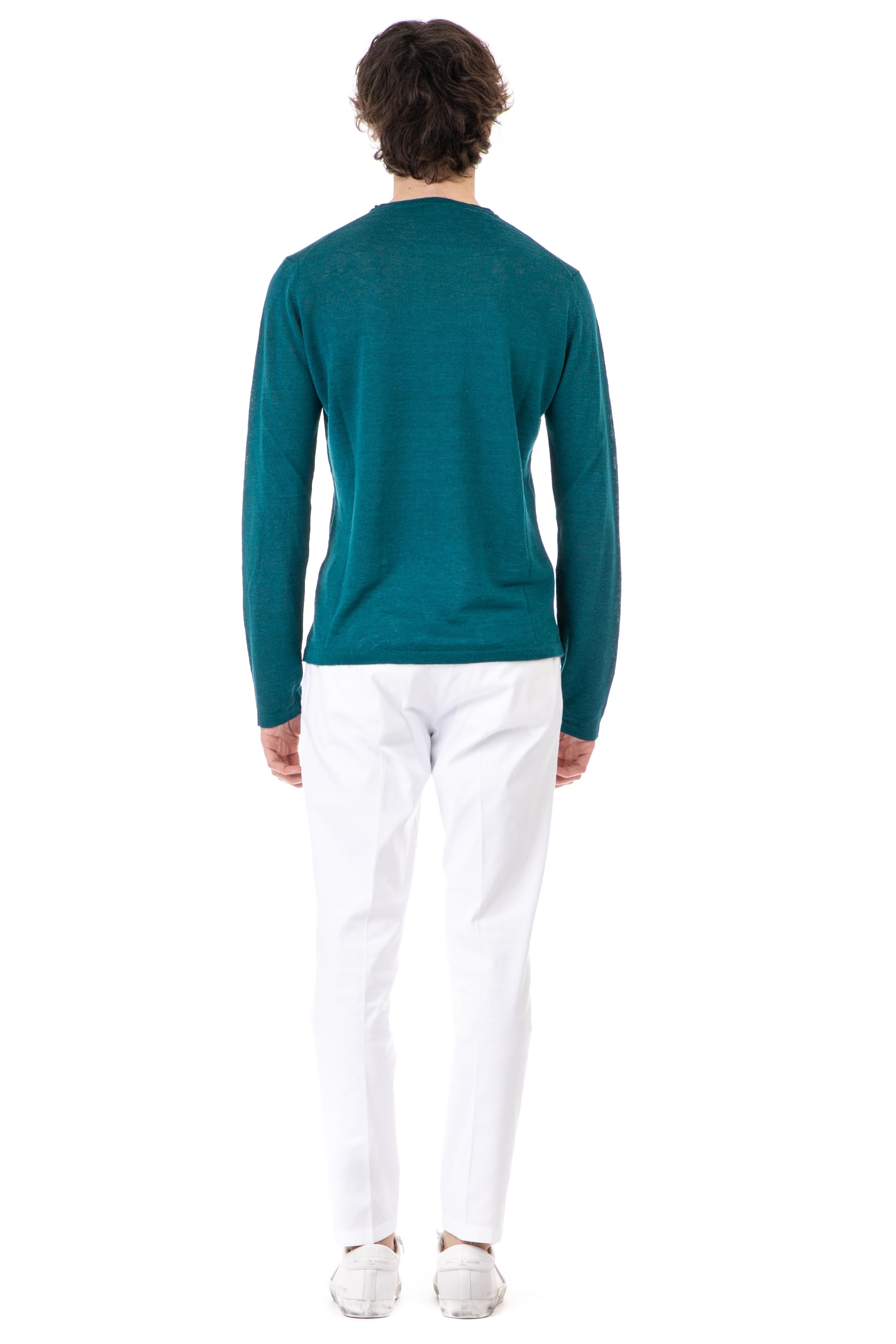 Maglia girocollo in lino RN20001 28 Roberto Collina