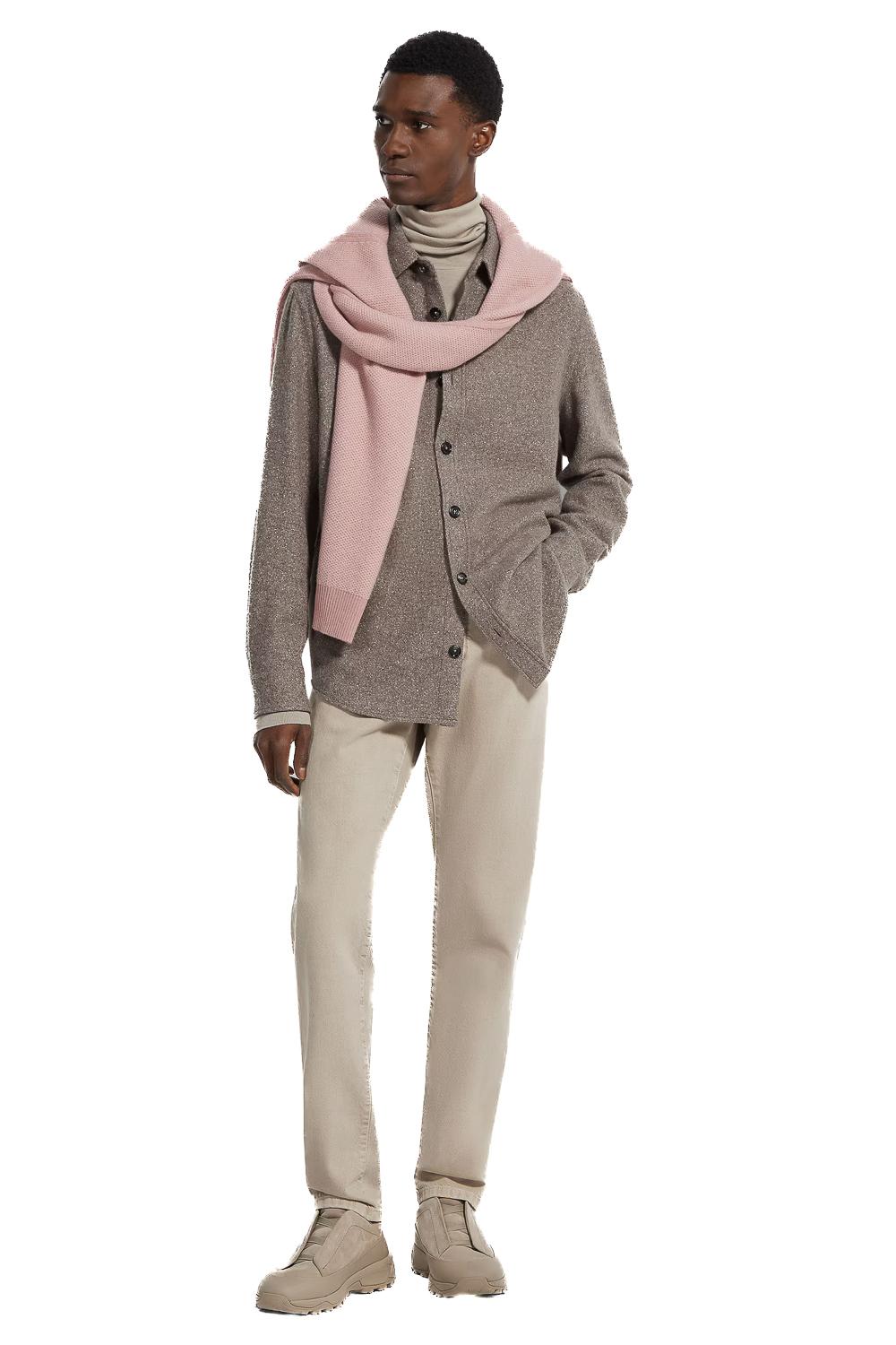 Zegna Overshirt in donegal di lana-seta UGV10A2-SOT48 018