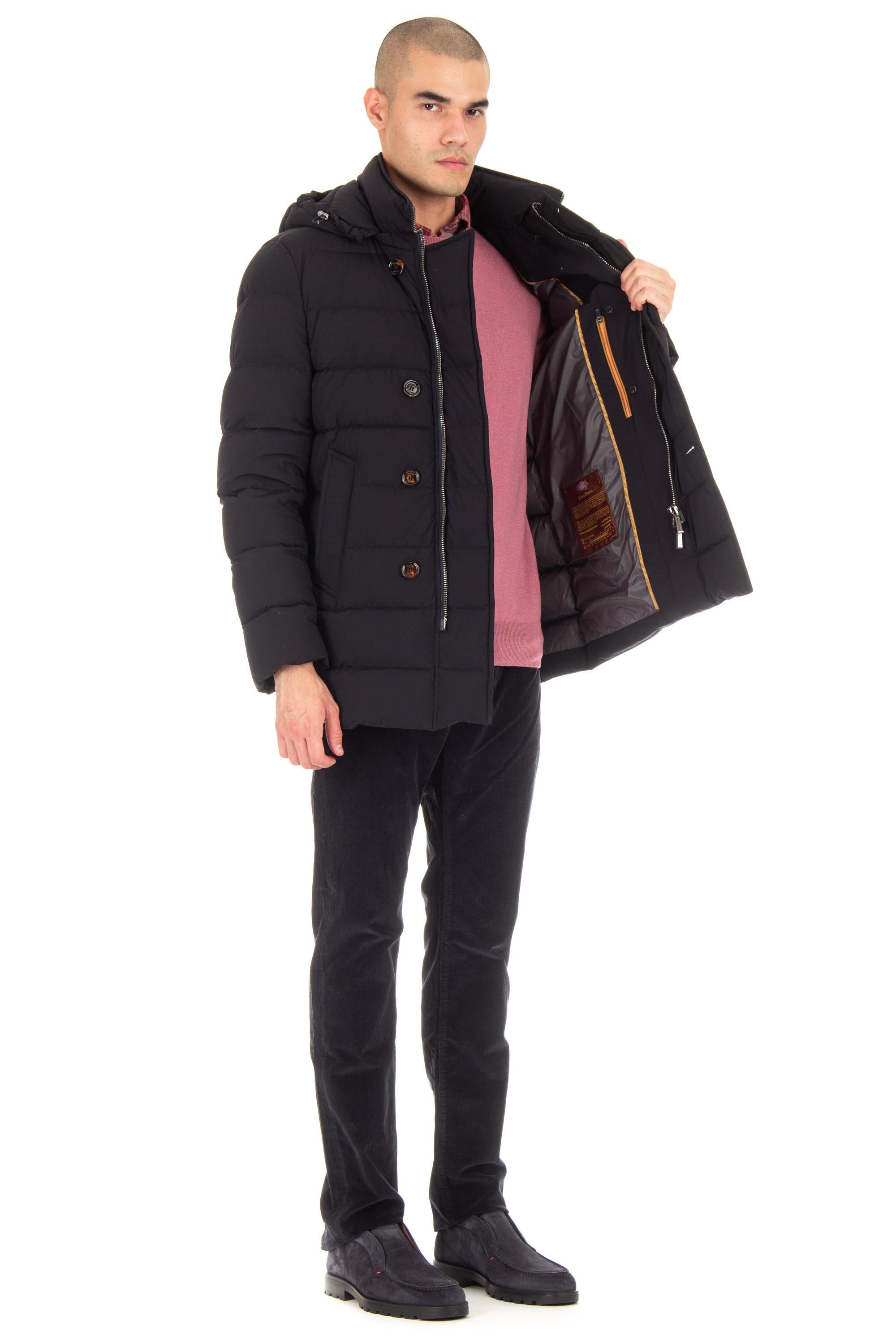 Piumino doppiopetto in nylon bi-stretch mod. Florio-Kn FLORIO-KN U0402 Moorer