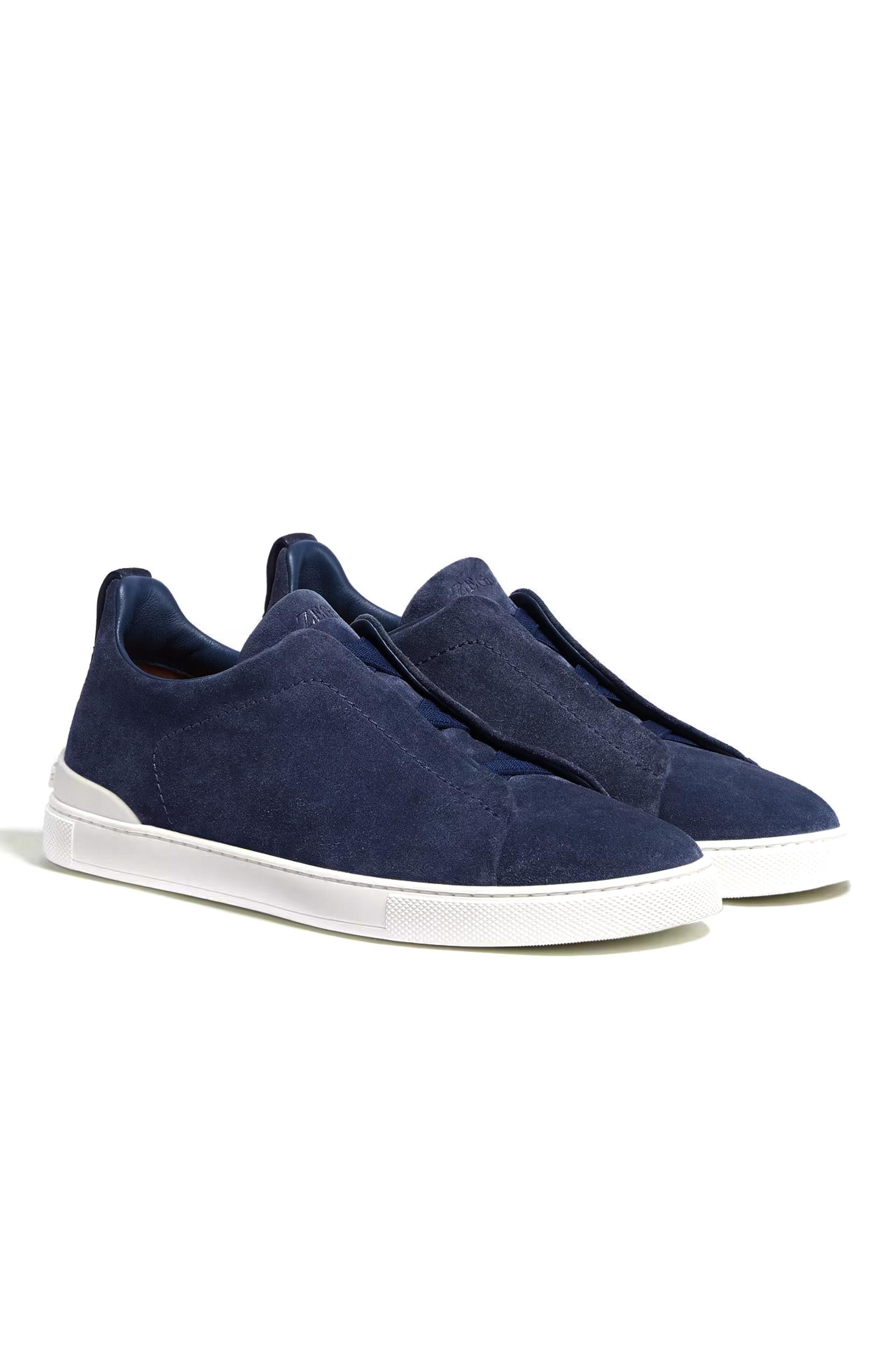 Sneakers Triple Stitch in camoscio LHSOY A4667X NEW3 RTZ Zegna