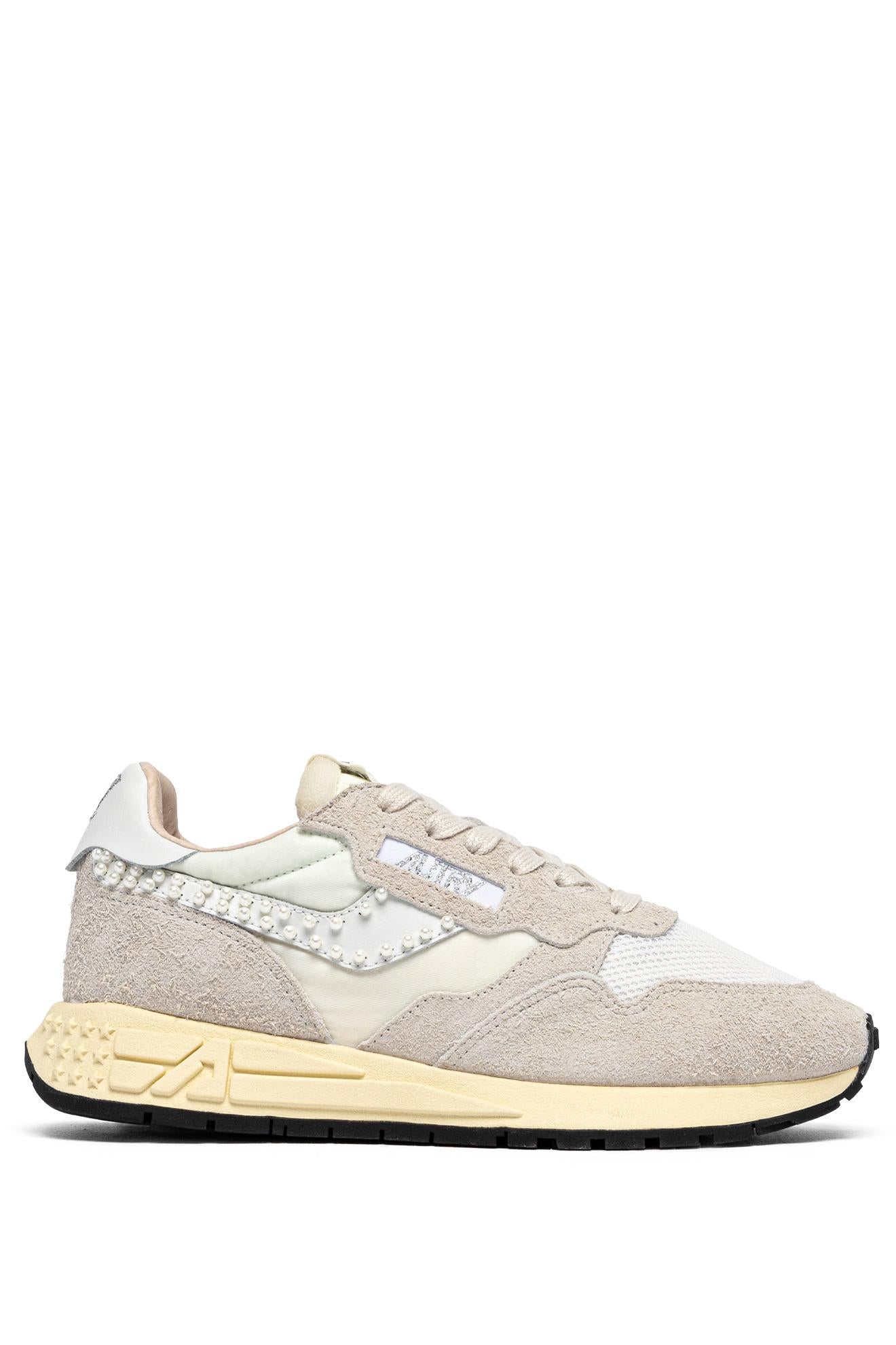 Autry Running donna in camoscio e mesh con perline mod. Reelwind WWLW NH01 WHT/WHT