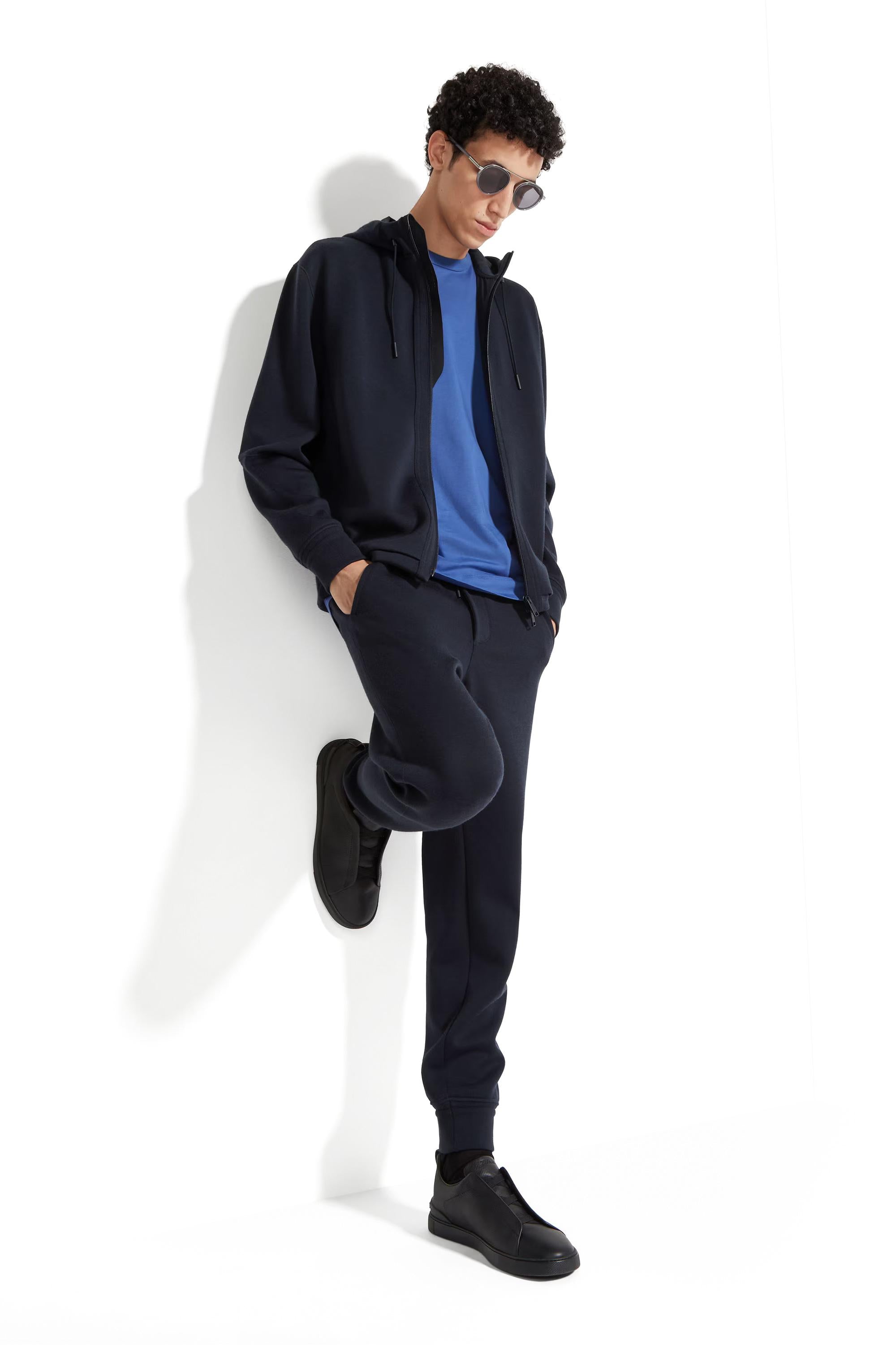 Zegna Felpa full zip in misto lana high performance E8564 ACT803 B09