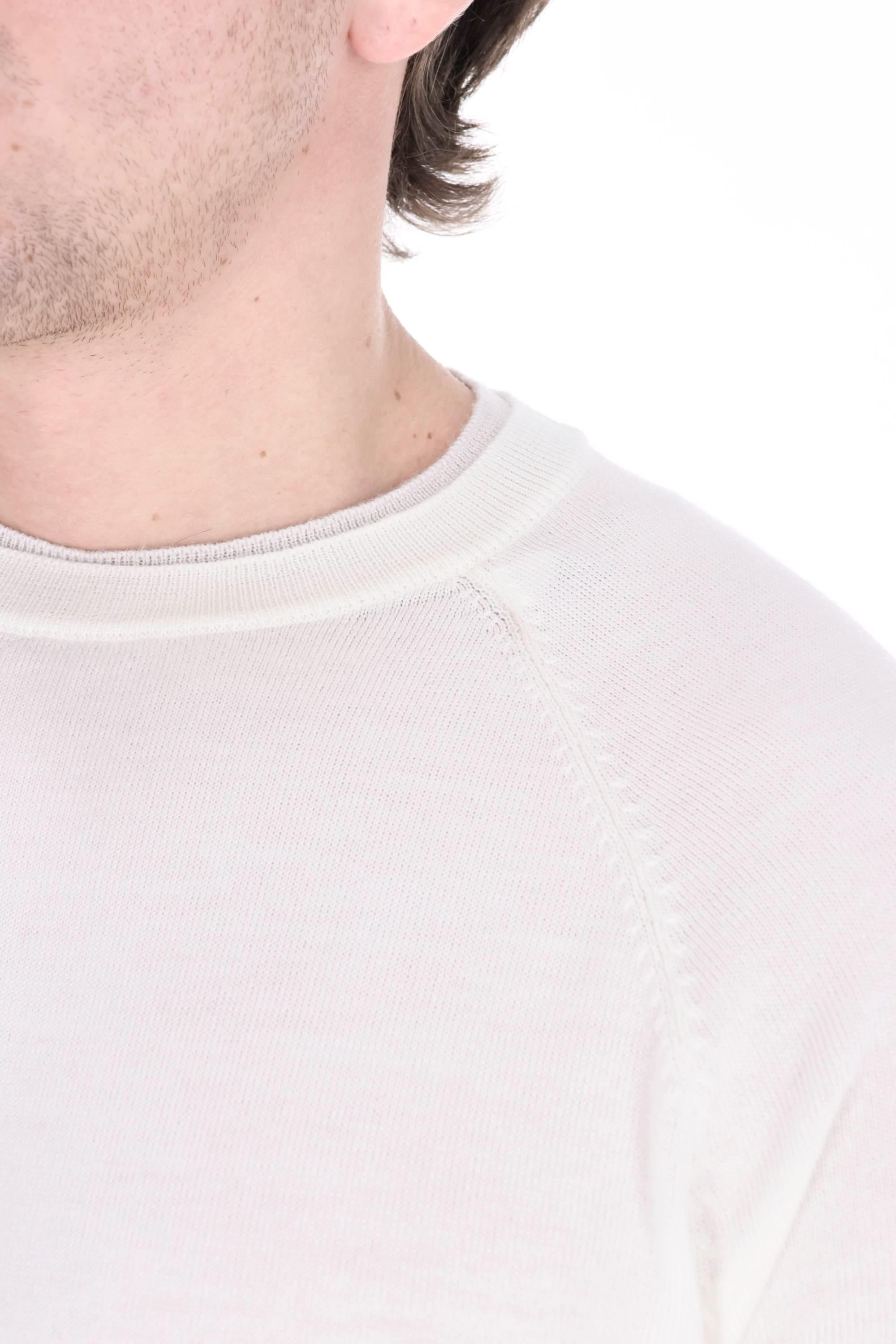 Eleventy Maglia girocollo in lana con doppi profili L76MAGL79 MAG0L029 00-02