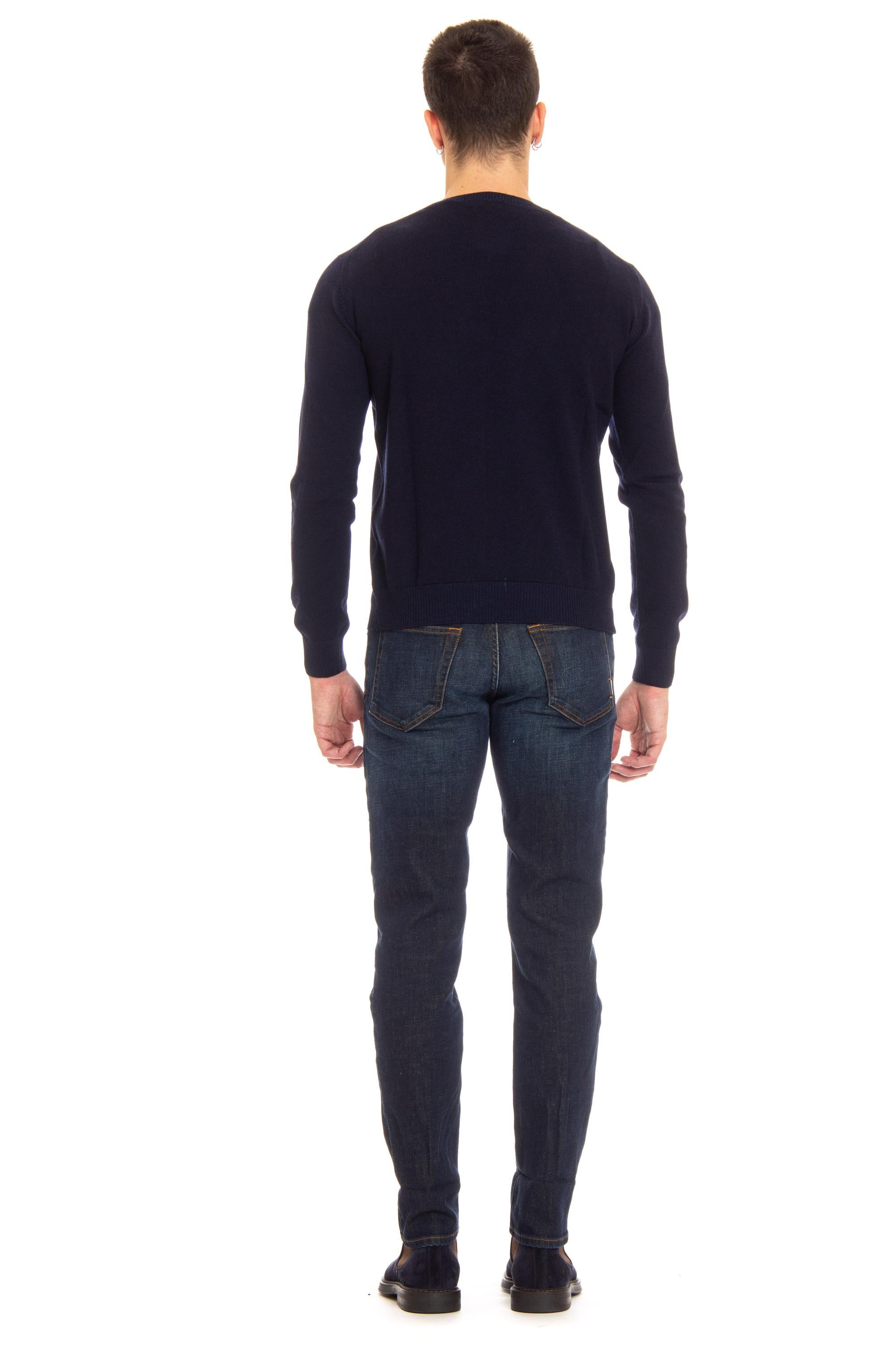 Maglia girocollo in lana melange 57153 14425N2 598 Gran Sasso