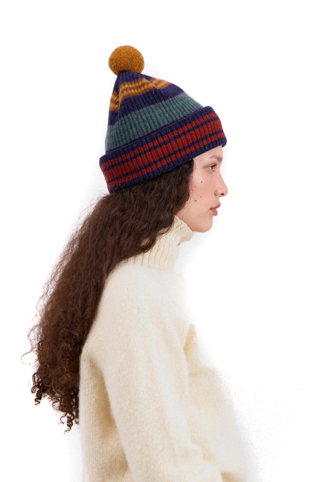 Howlin' Beanie in lana con pon pon SLOW HAT NAVY