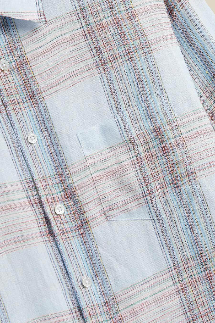 Portuguese Flannel Camicia Camile in madras di puro lino 021 MLTC