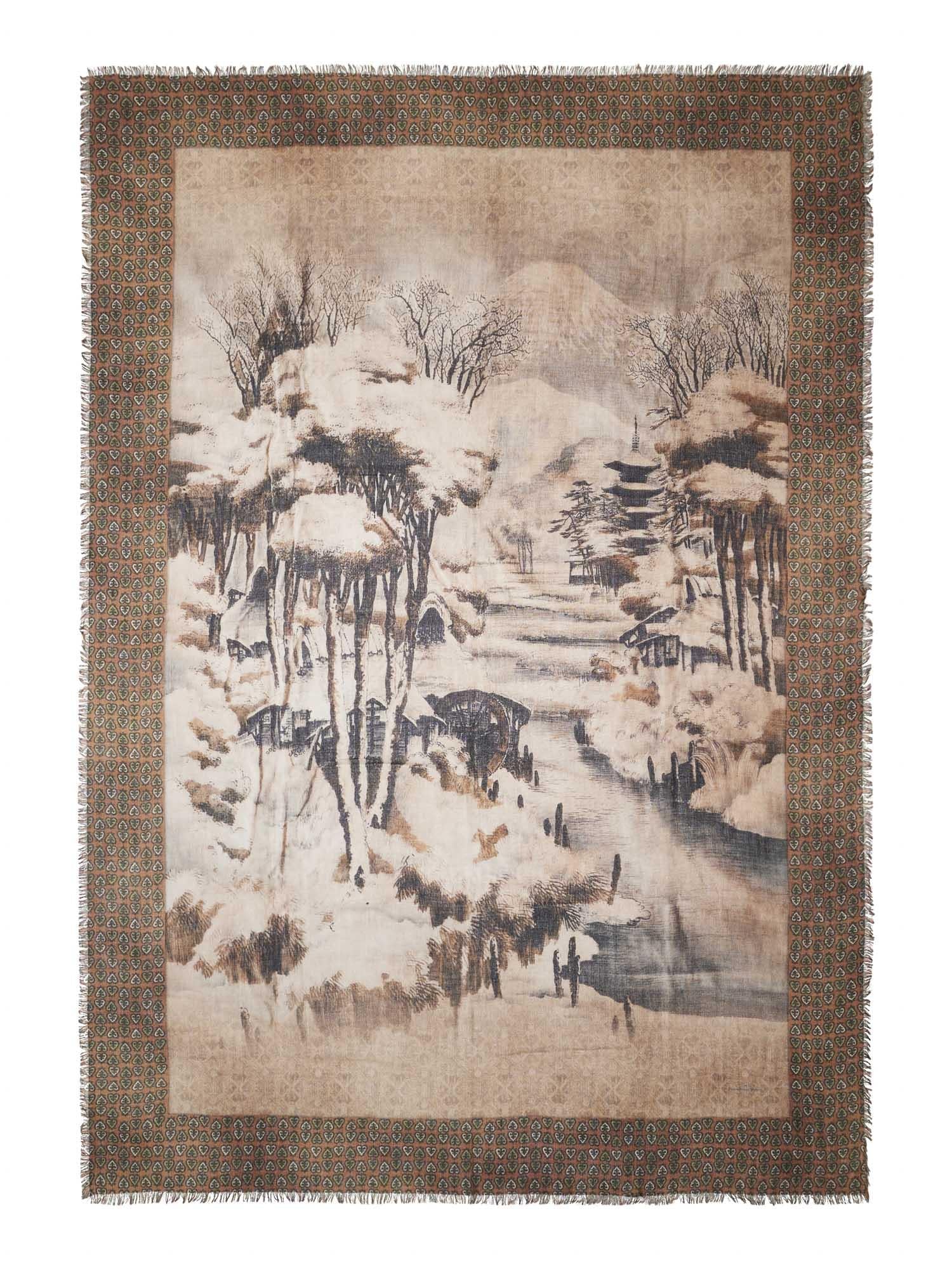 Pierre-Louis Mascia Sciarpa artigianale mod. Euclide in cashmere 515629 101-21